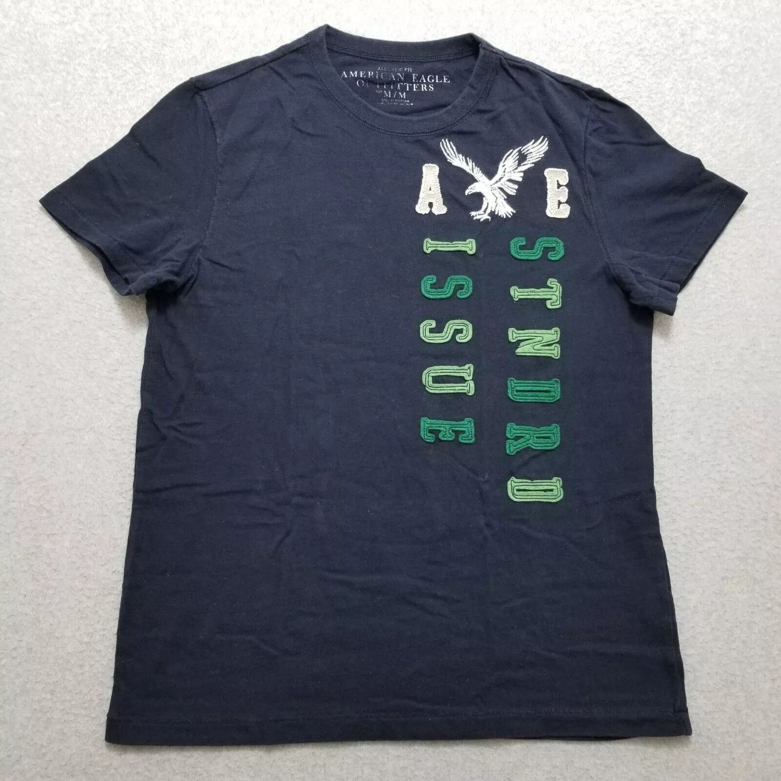 American Eagle Outfitters American Eagle Shirt Mens Medium Blue Crew Neck Patch Size US M / EU 48-50 / 2 - 1 Thumbnail