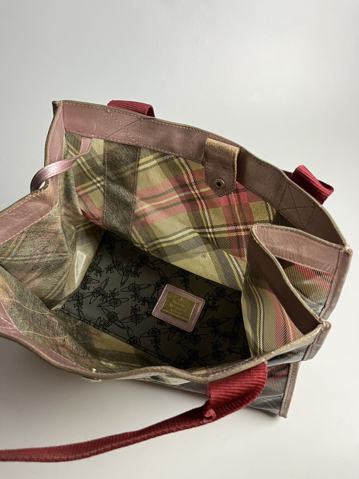 Vivienne Westwood Vivienne Westwood PVC Plastic Tartan Tote Bag with Pouch Size ONE SIZE - 11 Thumbnail