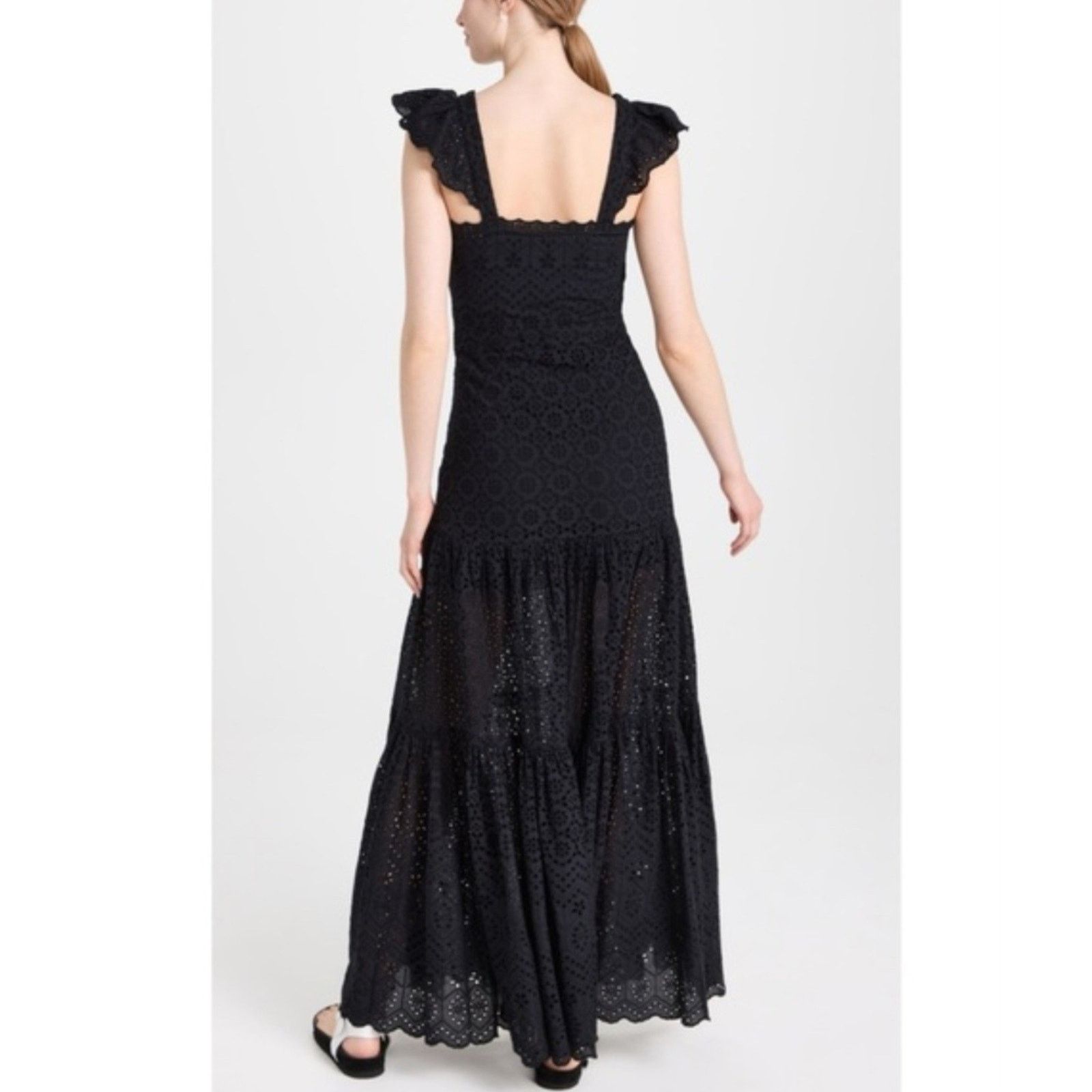 Veronica Beard Veronica Beard Aislin Eyelet Cotton Tiered Maxi Long Dress10 Size L / US 10 / IT 46 - 4 Thumbnail