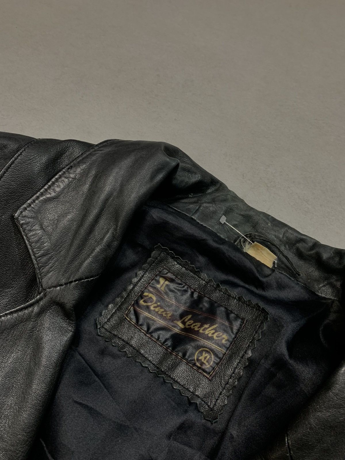 Vintage 90s Vintage Black fade Leather double breasted Bomber jacket Size US XL / EU 56 / 4 - 4 Thumbnail