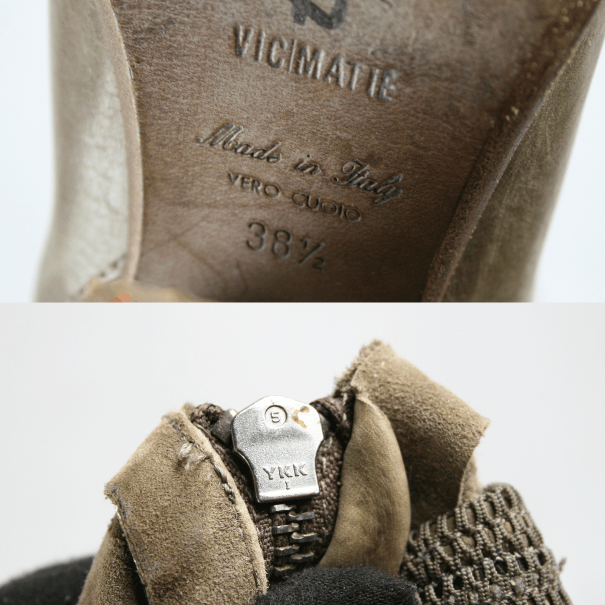 VIC MATI Cowboy Mid Mesh Leather Y2K Boots Size US 8.5 / IT 38.5 - 13 Thumbnail