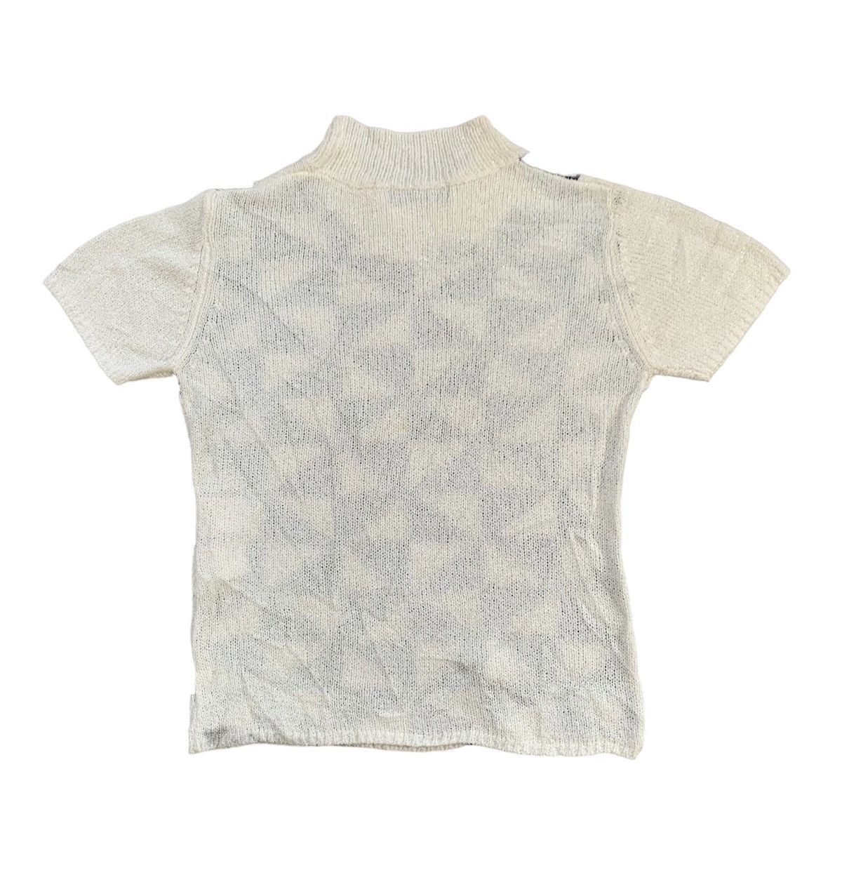 Designer Christian Aujard Paris Blink Diamond Design Knit Top Size S / US 4 / IT 40 - 2 Thumbnail