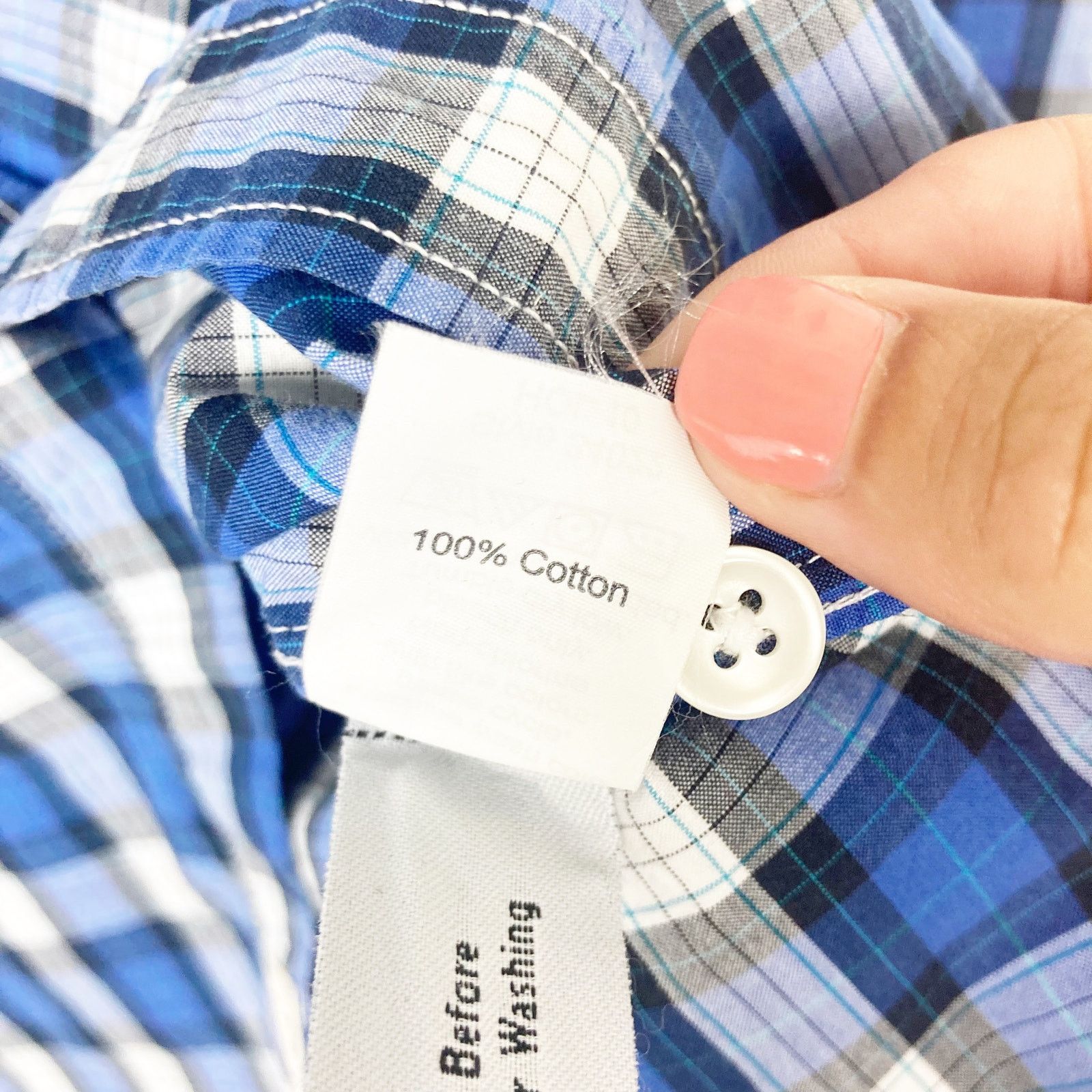J.Crew J. Crew Blue Black Plaid Long Sleeve Button Down Sz L Size US L / EU 52-54 / 3 - 3 Thumbnail