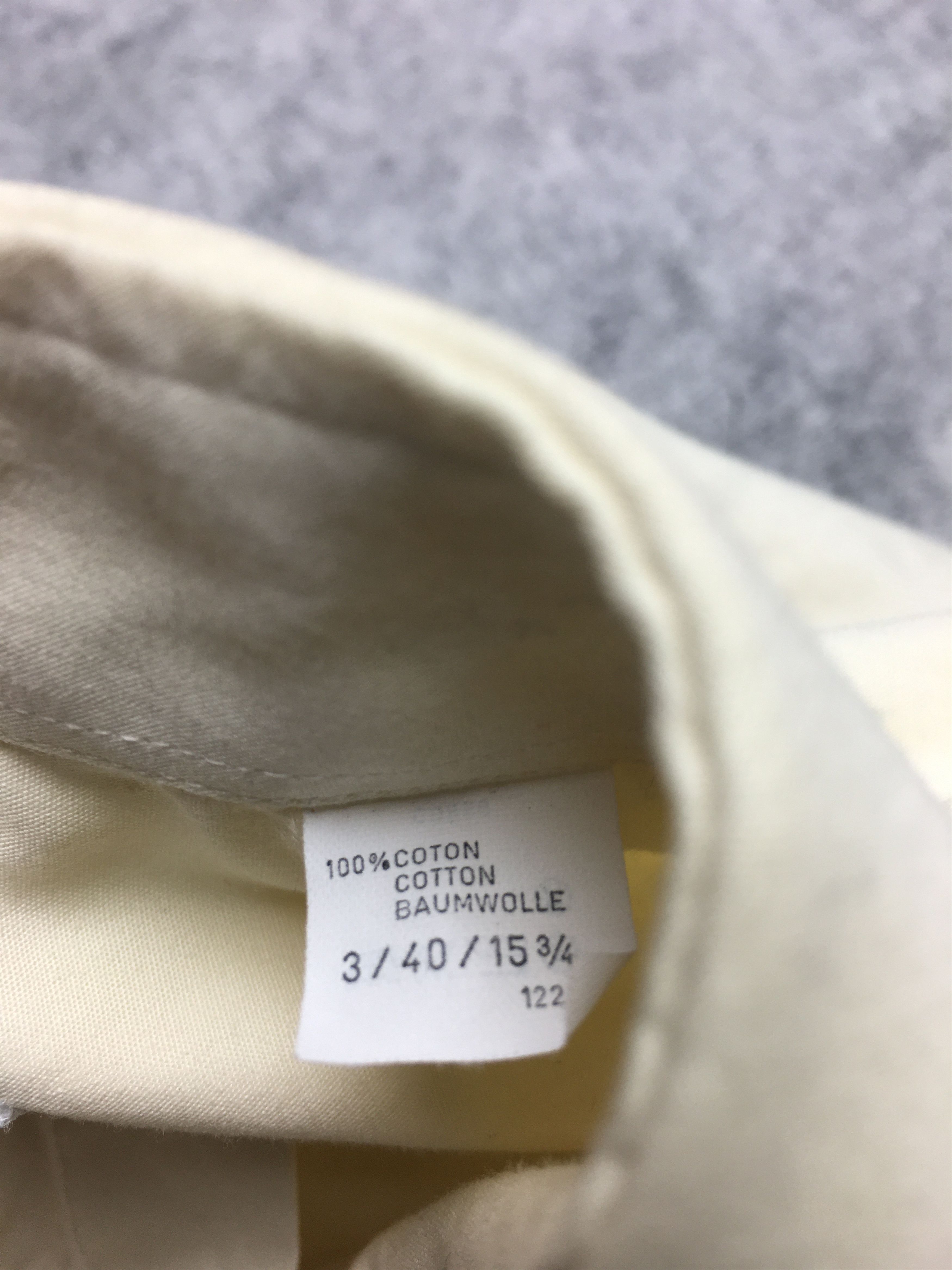 Dior Christian Dior France Coton Ivory Mens Shirt Sz 40 15 3/4 Size 40R - 6 Thumbnail