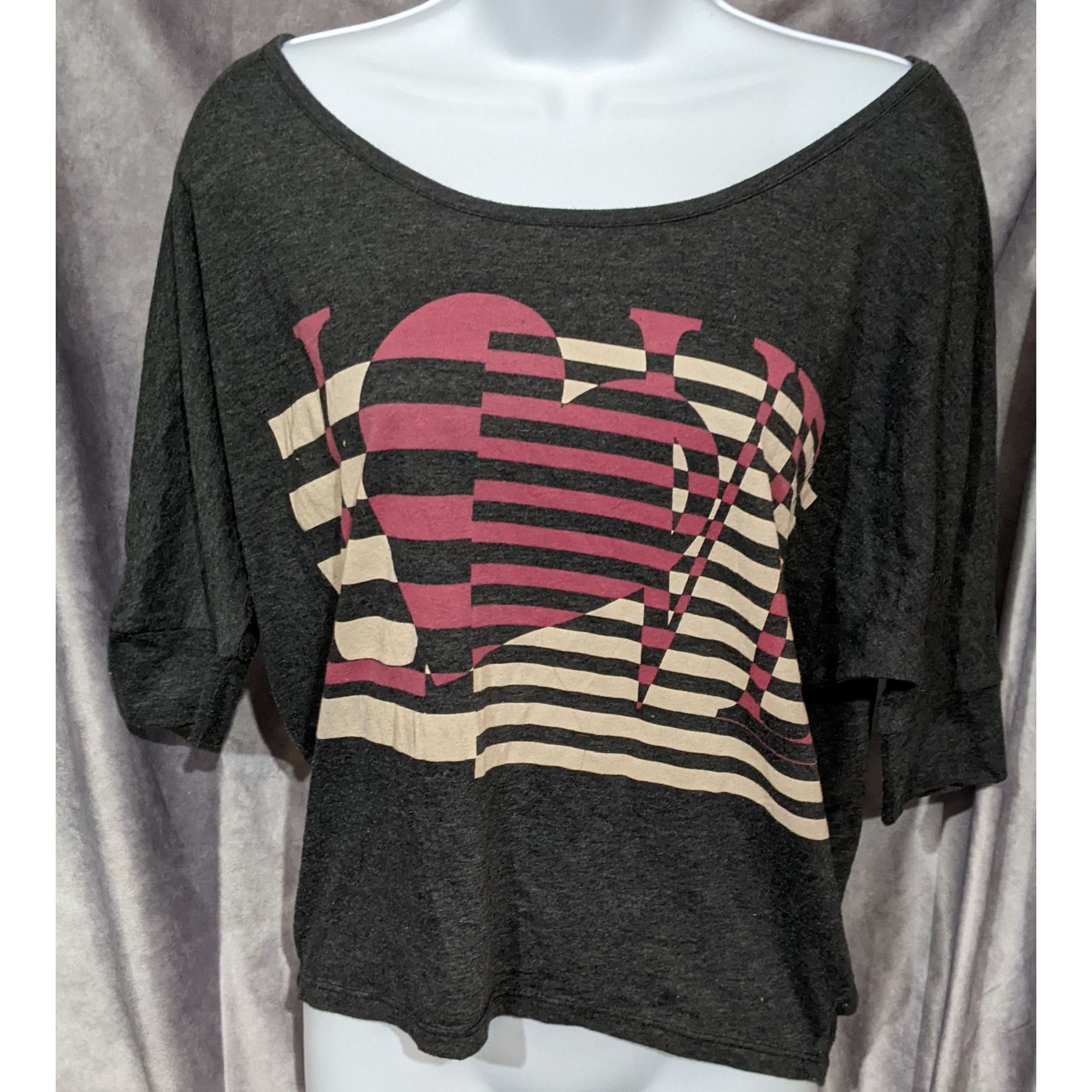 Other Delia's Retro Oversized Wide Neck Crop Top Size XS / US 0-2 / IT 36-38 - 1 Thumbnail
