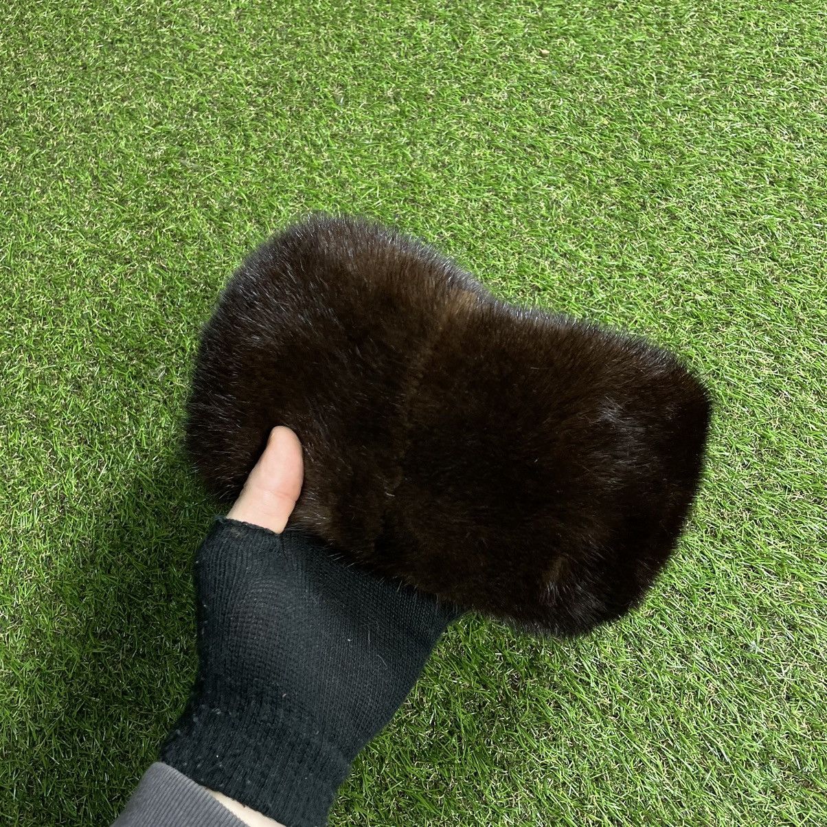 Vintage Vintage Y2K Fuzzy Mohair Beanie Furry Alt Goth Black Boxy OS Size ONE SIZE - 3 Thumbnail