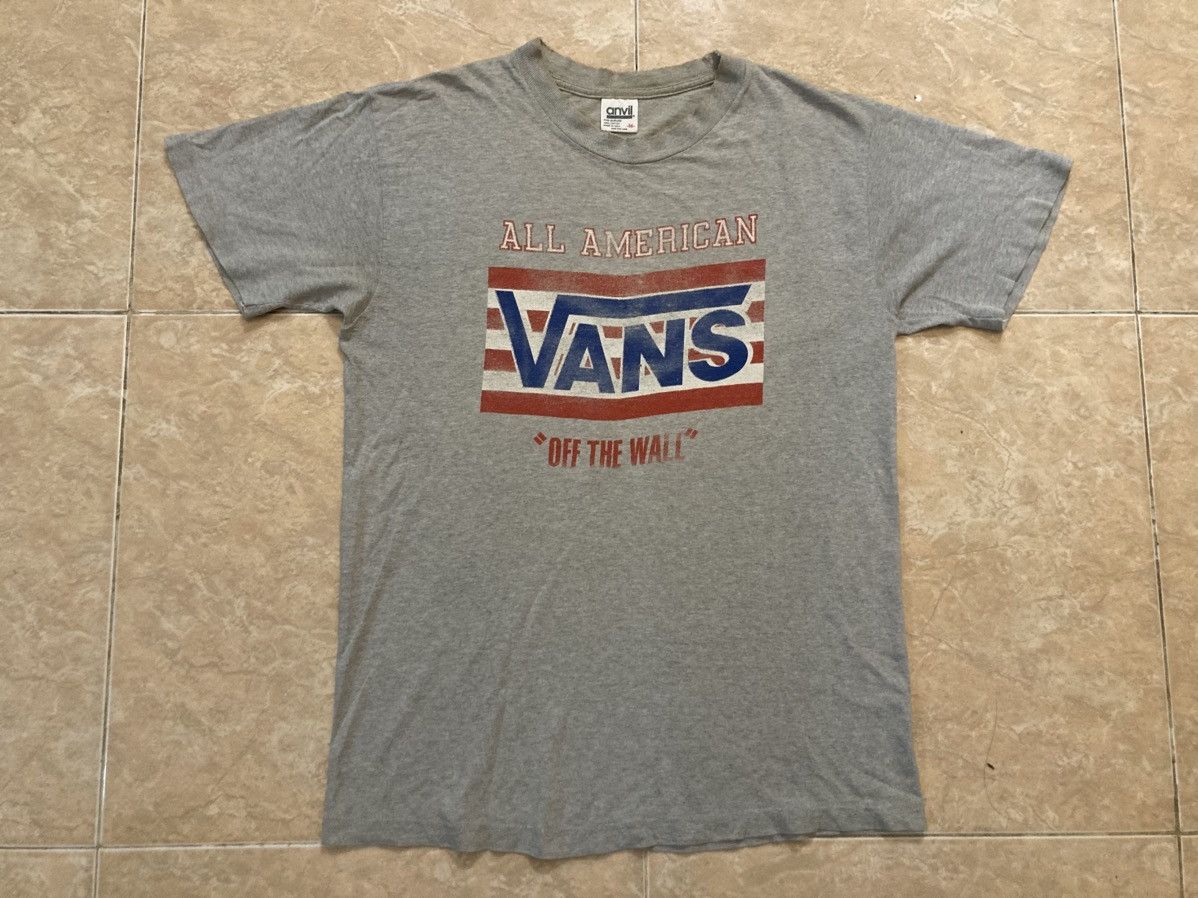 Vintage Vintage 90s Bootleg Vans Of The Wall Distressed Tshirt Size US M / EU 48-50 / 2 - 1 Thumbnail
