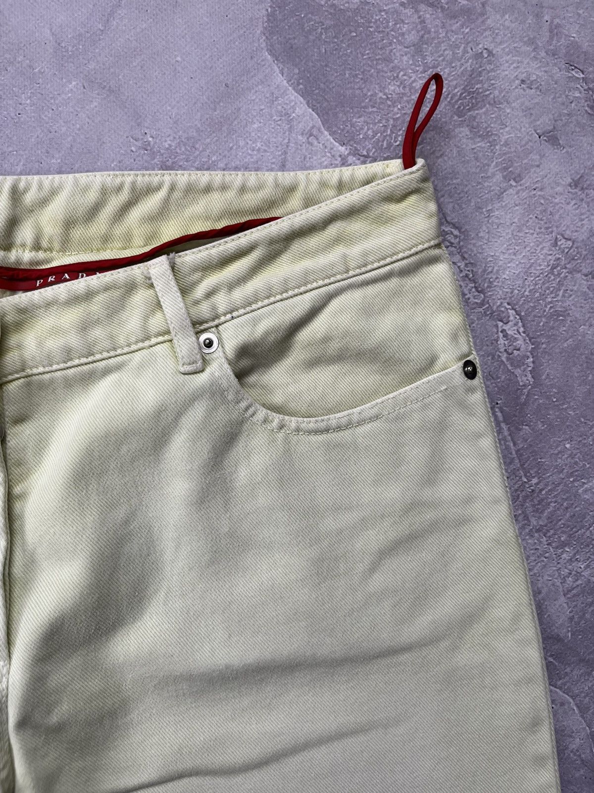 Prada Vintage Prada Red Tab Denim Pants Lime Green Size 30" / US 8 / IT 44 - 8 Thumbnail