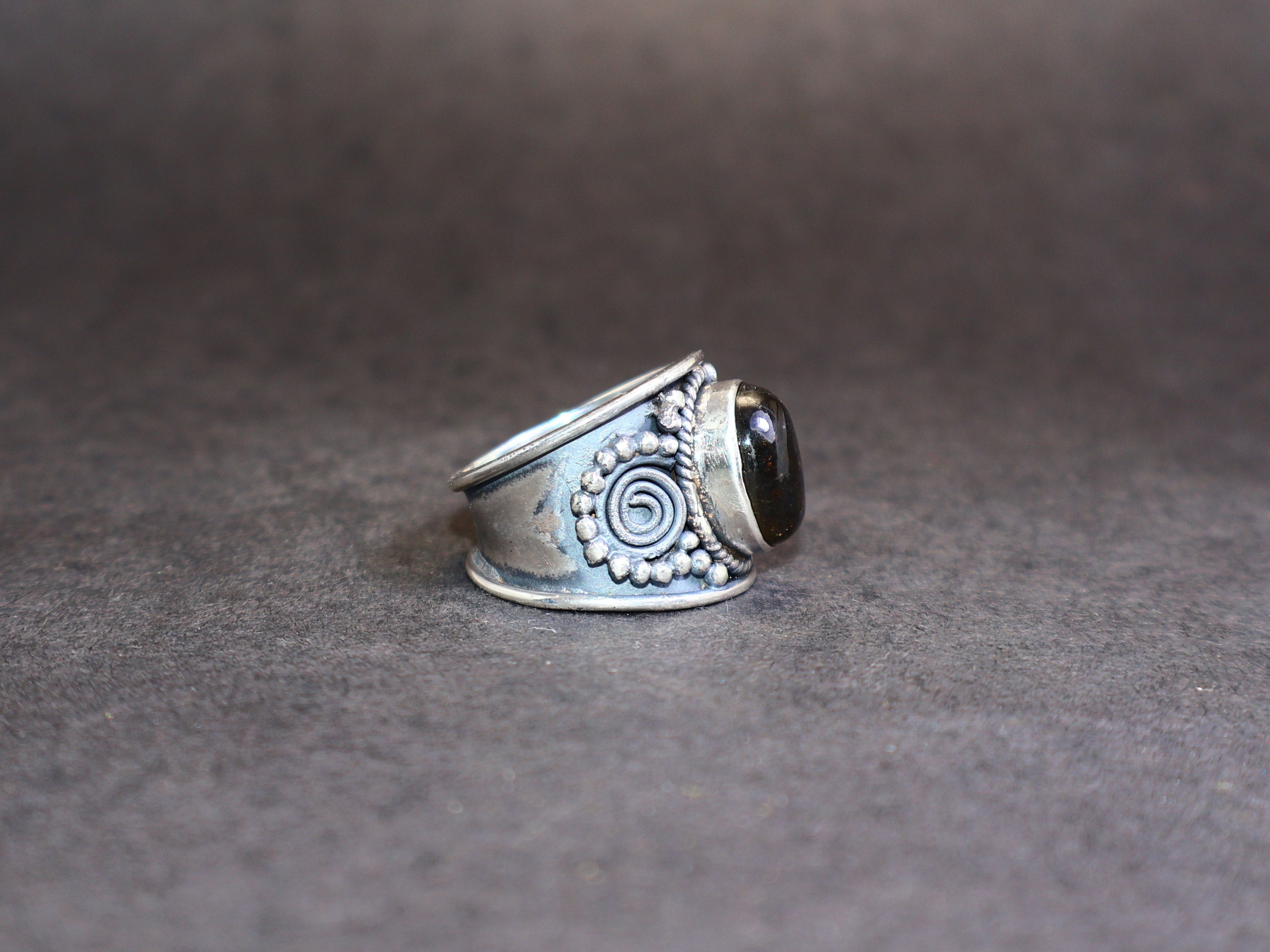 Handmade Labradorite Ring, Designer Band Sterling Silver Handmade, Size ONE SIZE - 3 Thumbnail