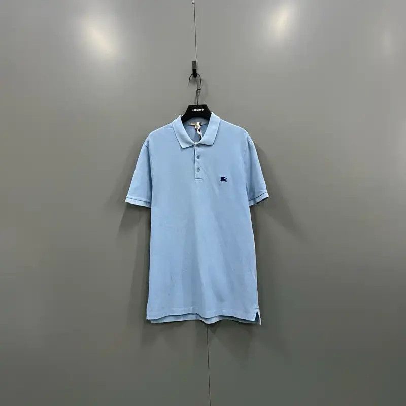 Burberry Burberry Summer Blue Cotton Short Sleeve T-Shirt Size US XL / EU 56 / 4 - 1 Thumbnail