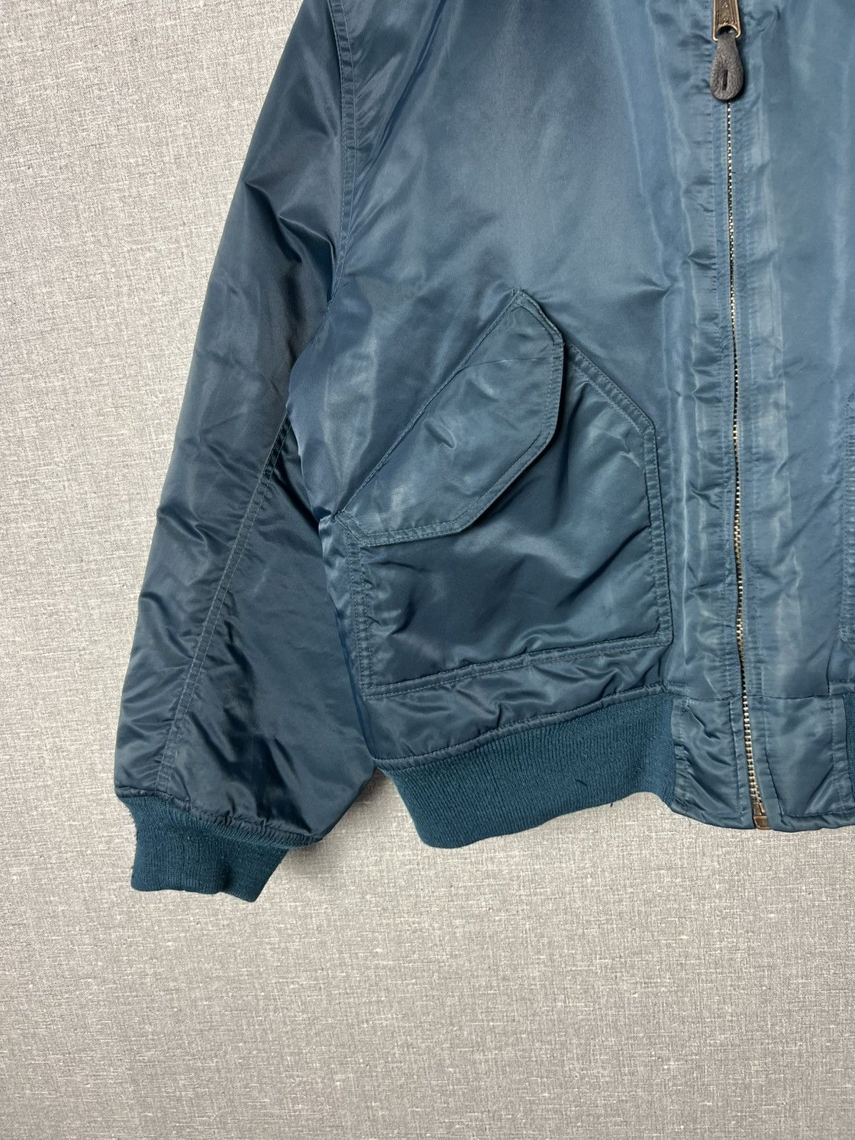 Vintage MA-2 Vintage Flyer’s Nylon Bomber Military Collared Jacket Size US XL / EU 56 / 4 - 15 Thumbnail