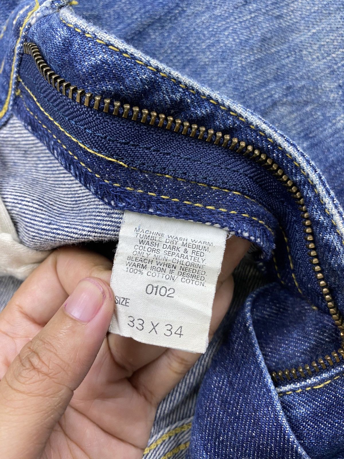 Lee Vintage LEE Blue Wash Distressed Denim Pants Size US 34 / EU 50 - 15 Thumbnail