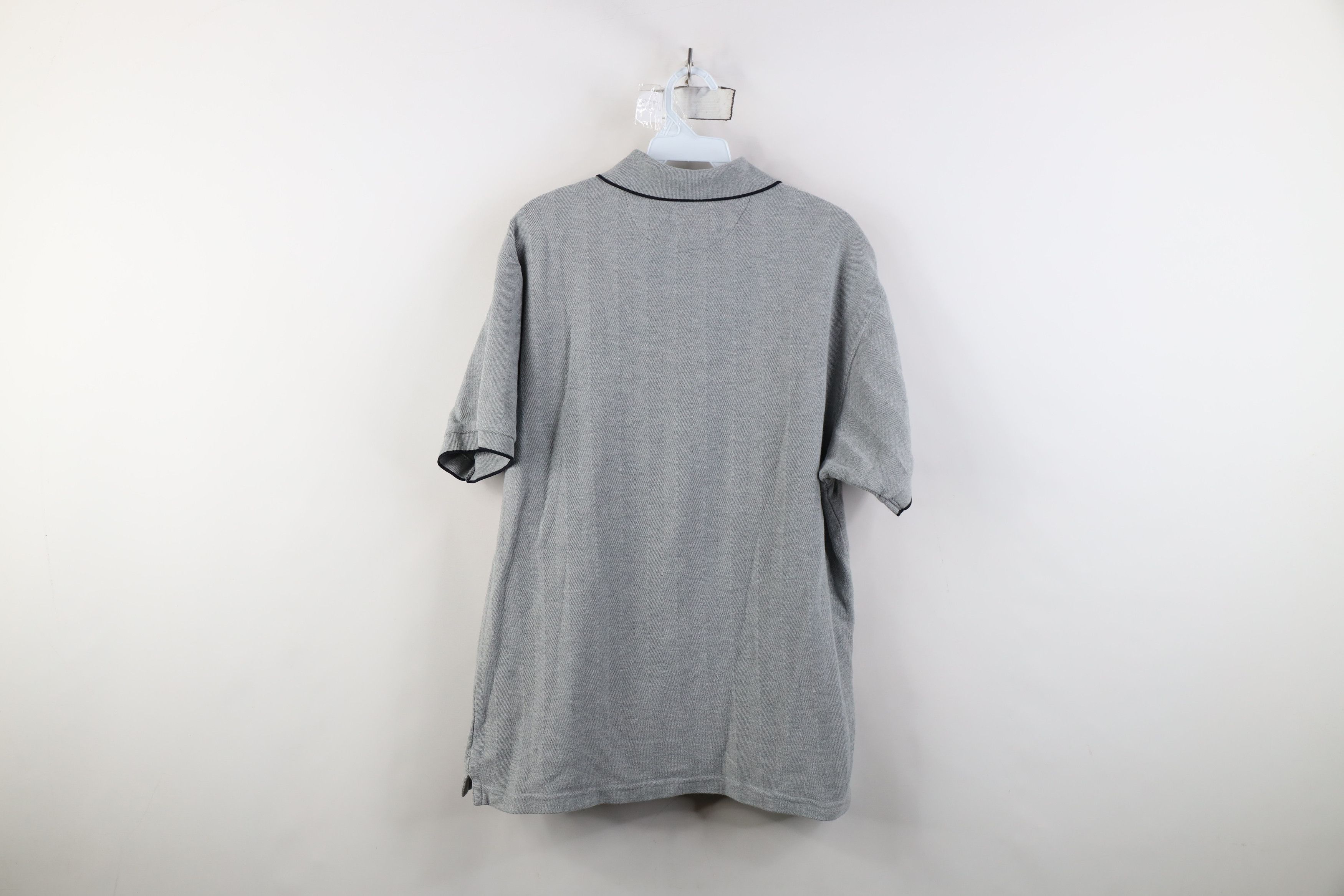 Ralph Lauren Vintage 90s Chaps Ralph Lauren Crest Knit Golf Polo Gray Size US L / EU 52-54 / 3 - 12 Thumbnail