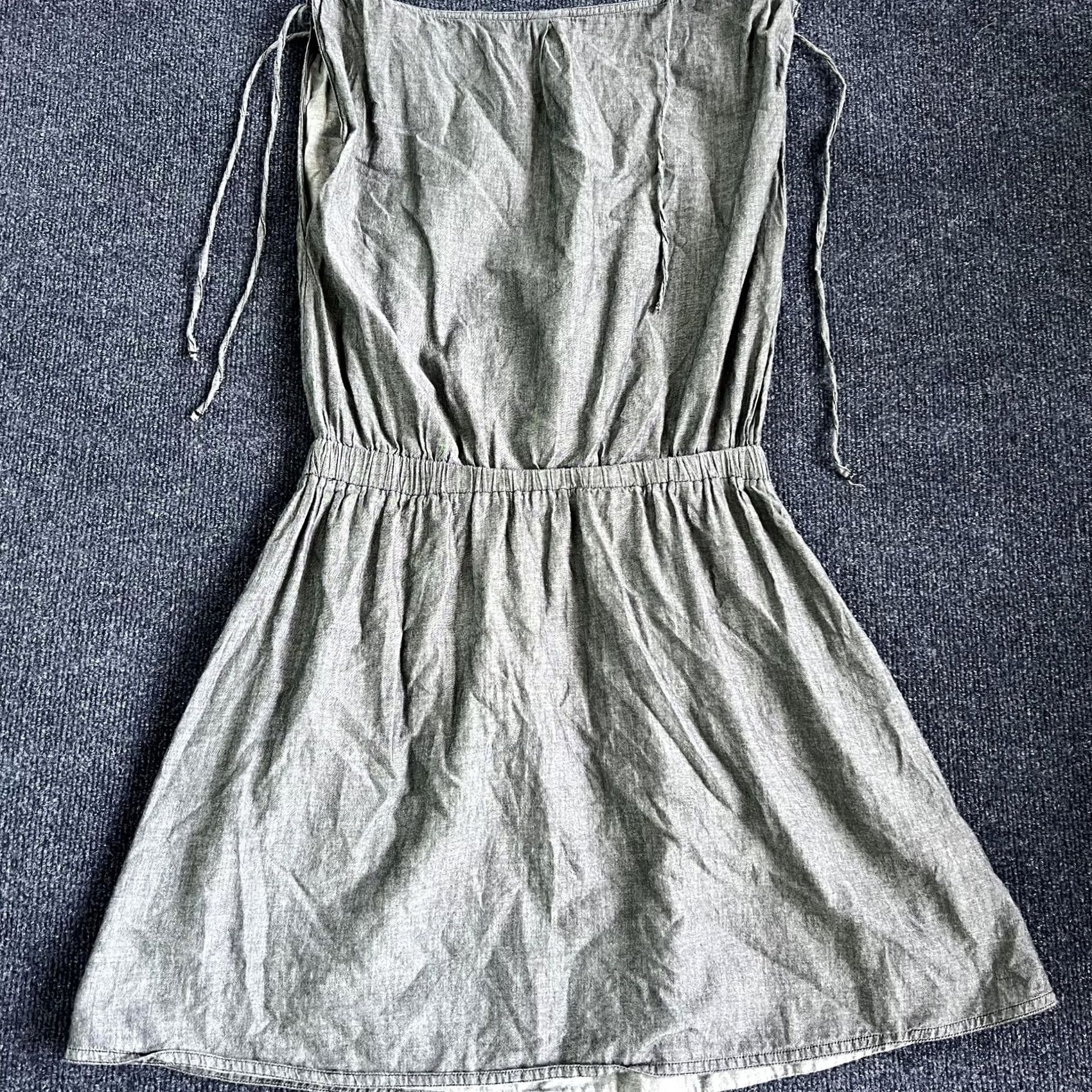 Converse Converse One Star Dress Womens Medium Gray Chambray Sleeveless Sundress Pockets Size M / US 6-8 / IT 42-44 - 5 Thumbnail