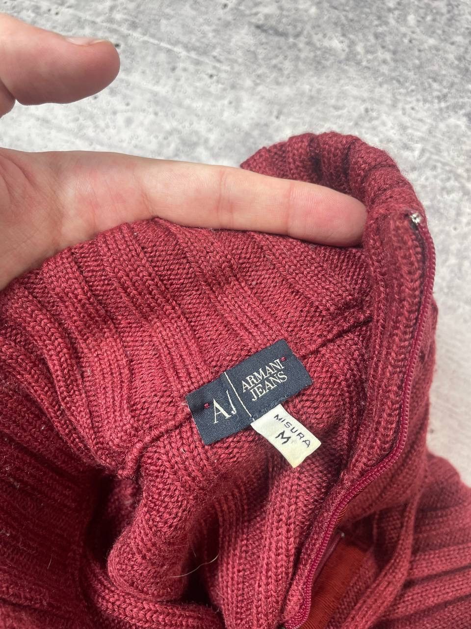 Armani Vintage Armani Jeans Half Zip Knitted Wool Sweater Y2K Size US M / EU 48-50 / 2 - 7 Thumbnail