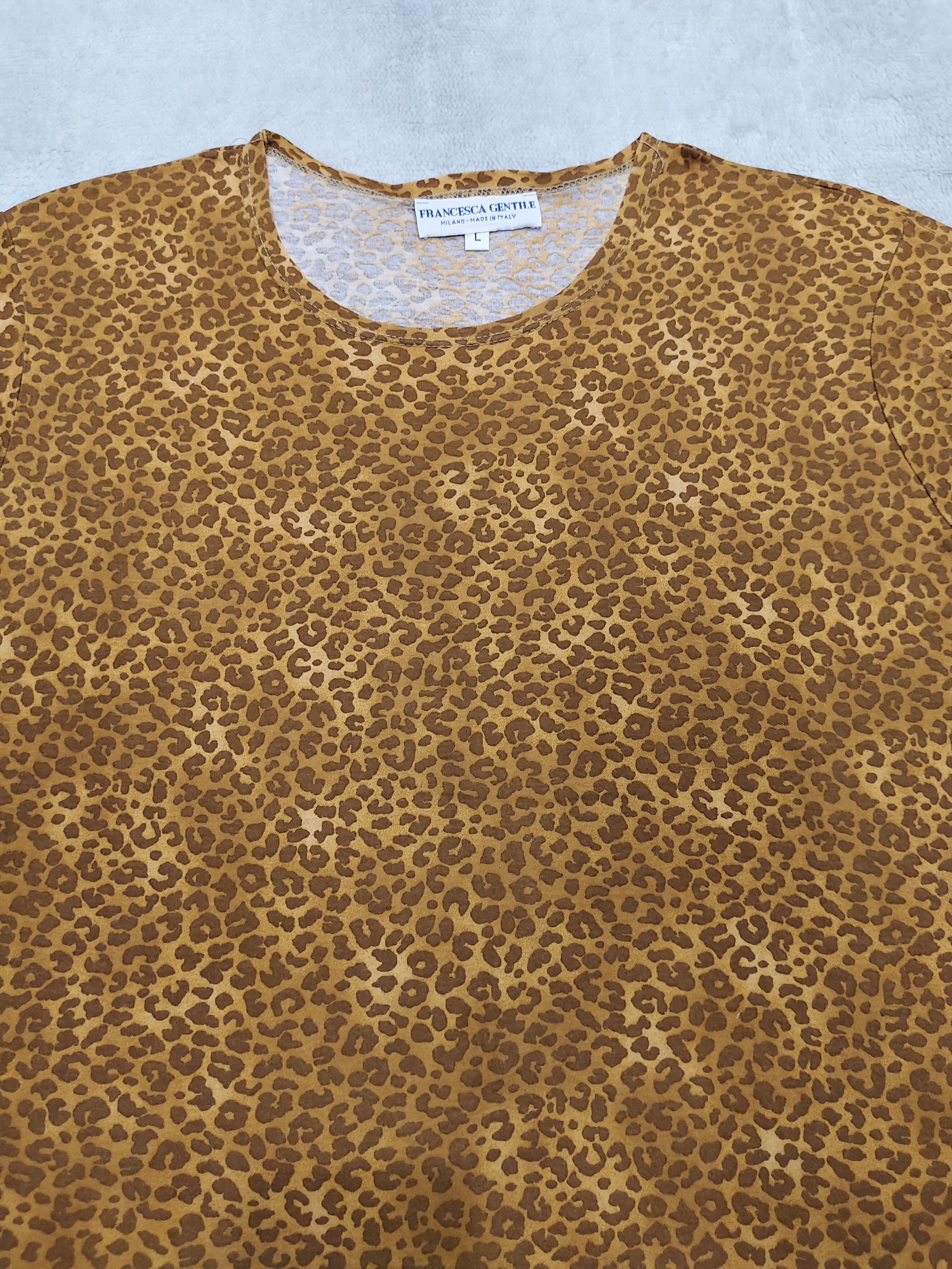 Arts & Science 90s Francesca Gentile Milano Leopard Print Boxy Tee Size L / US 10 / IT 46 - 2 Thumbnail