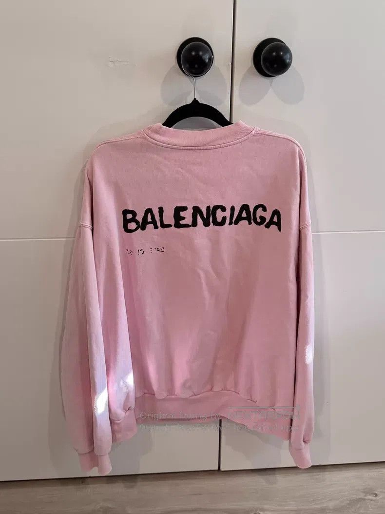 Balenciaga Balenciaga Pink Graffiti Letter Hoodie Size US XS / EU 42 / 0 - 3 Thumbnail