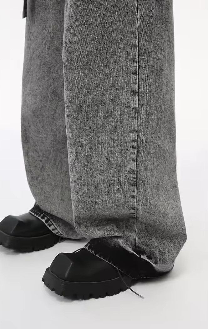Japanese Brand × Jean Fashionstyle Contrast Color Lace-up Jean Size US 33 - 5 Thumbnail
