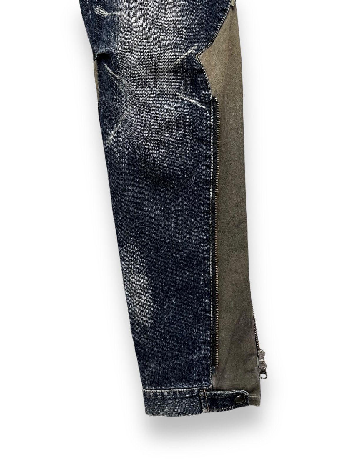 PPFM 🔥FYE🔥PPFM Punk MultiZipper Hybrid Denim Bush Pants Size US 30 / EU 46 - 15 Thumbnail