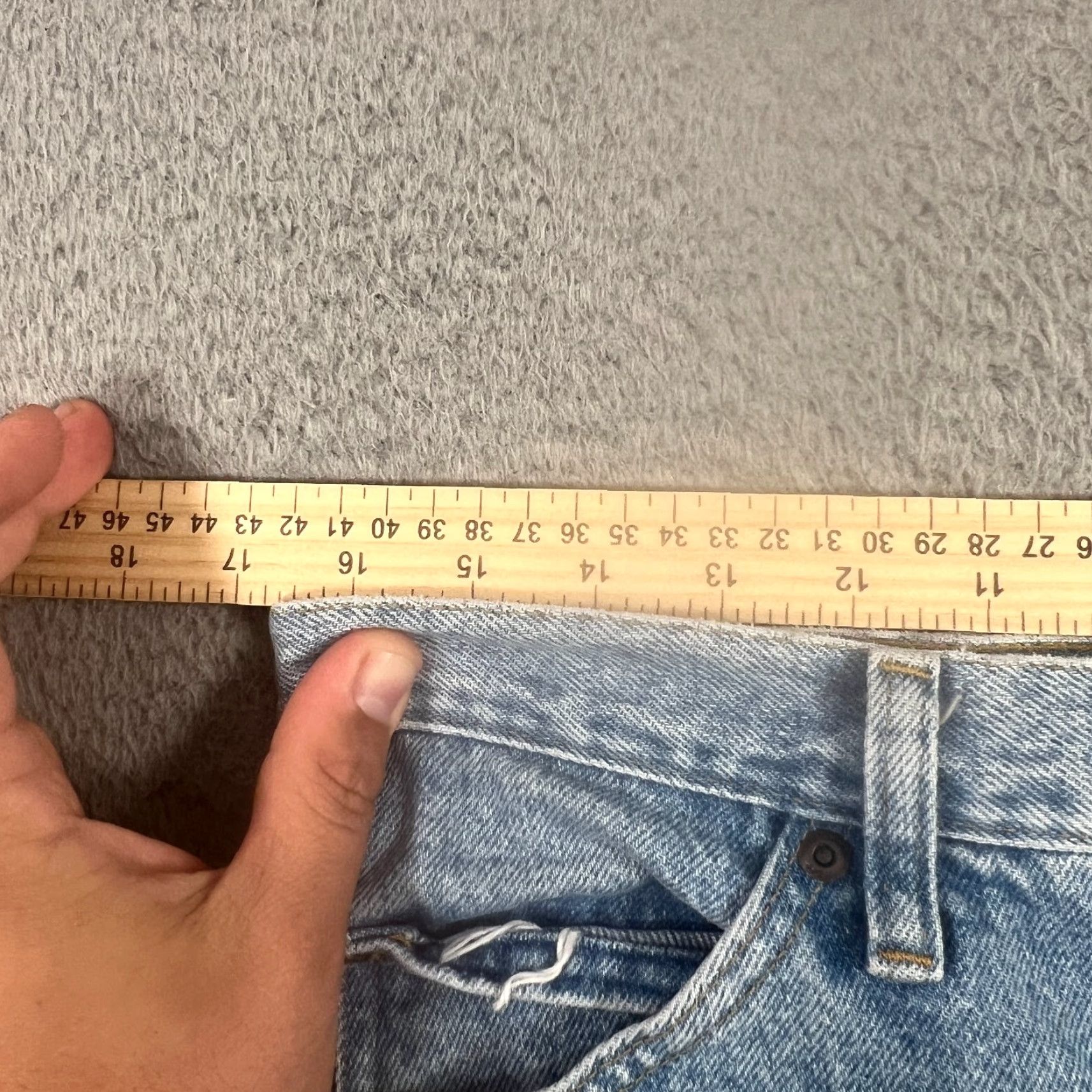 Wrangler Wrangler Bermuda Shorts Men's 34 Light Blue Denim Cut Off Jorts Grunge Outdoor USA Size US 34 / EU 50 - 4 Thumbnail