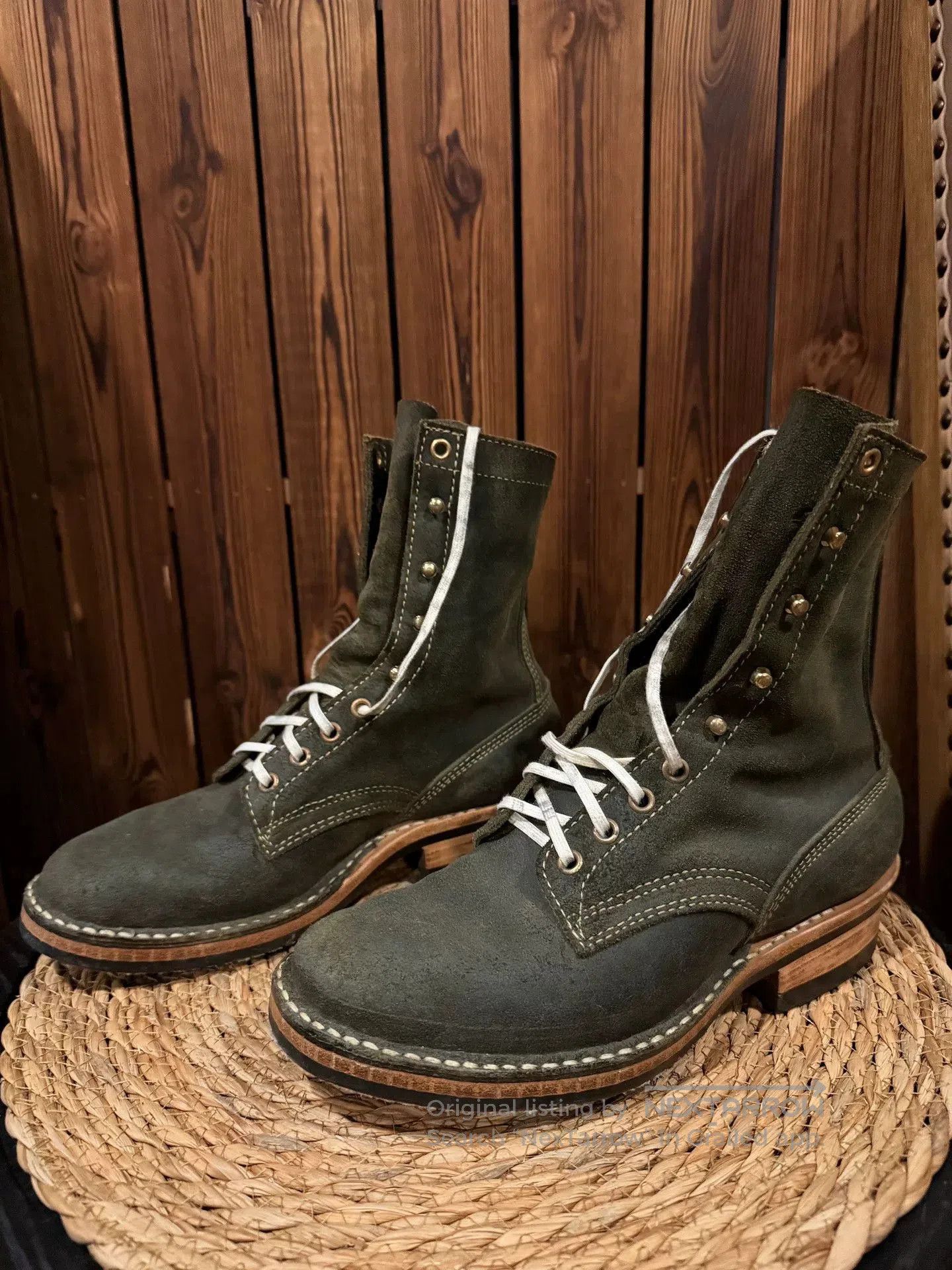 Whitesville Military Green Combat Boots. Size US 7 / EU 40 - 2 Thumbnail