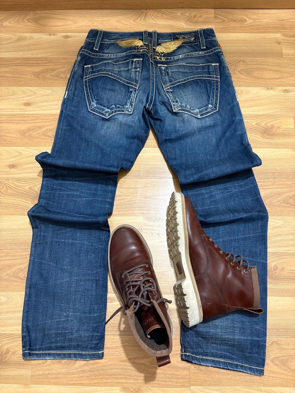 Robins Jeans Robin’s Jean x Golden Wings x Vintage Denim Size US 29 - 3 Thumbnail