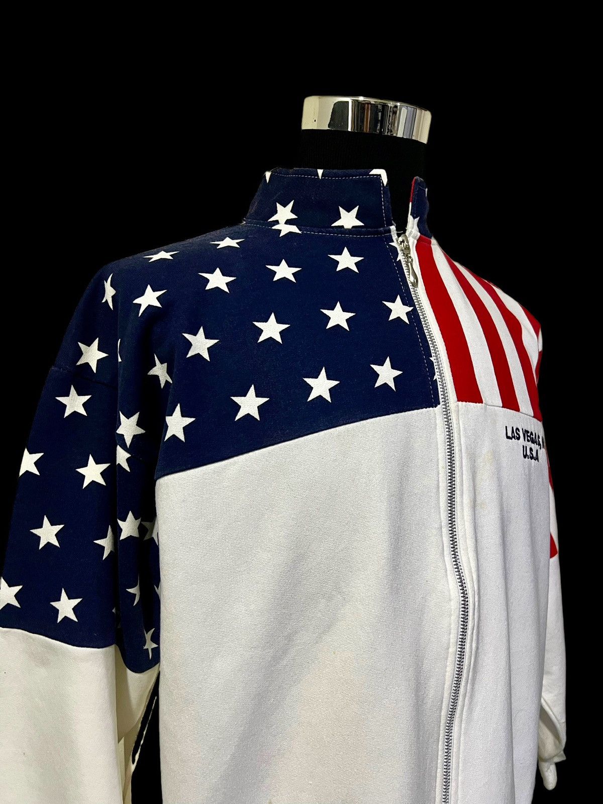 Vintage VINTAGE 90s AMERICAN FLAG SWEATER FULL ZIP Size US M / EU 48-50 / 2 - 14 Thumbnail