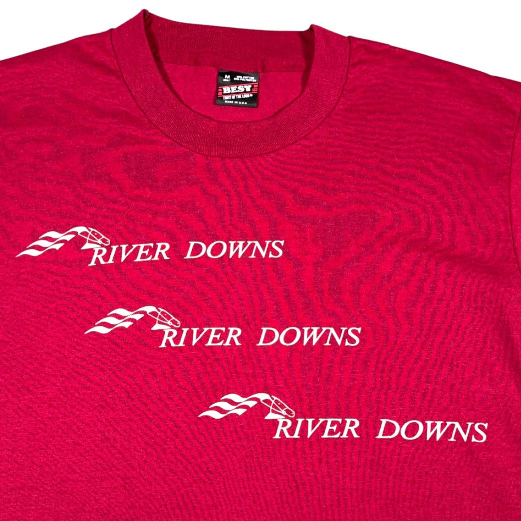 Fruit Of The Loom VINTAGE River Downs Shirt Adult MEDIUM Red USA 90s Nike? Size US M / EU 48-50 / 2 - 2 Thumbnail