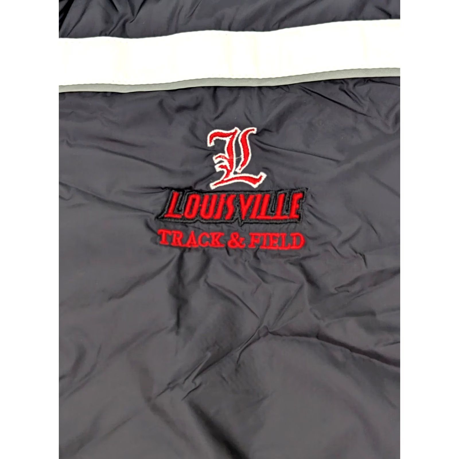 Adidas VINTAGE Adidas Team Windbreaker Track Jacket Men XL Black Embroidery Louisville Cardinals Track and Field Size US L / EU 52-54 / 3 - 3 Thumbnail