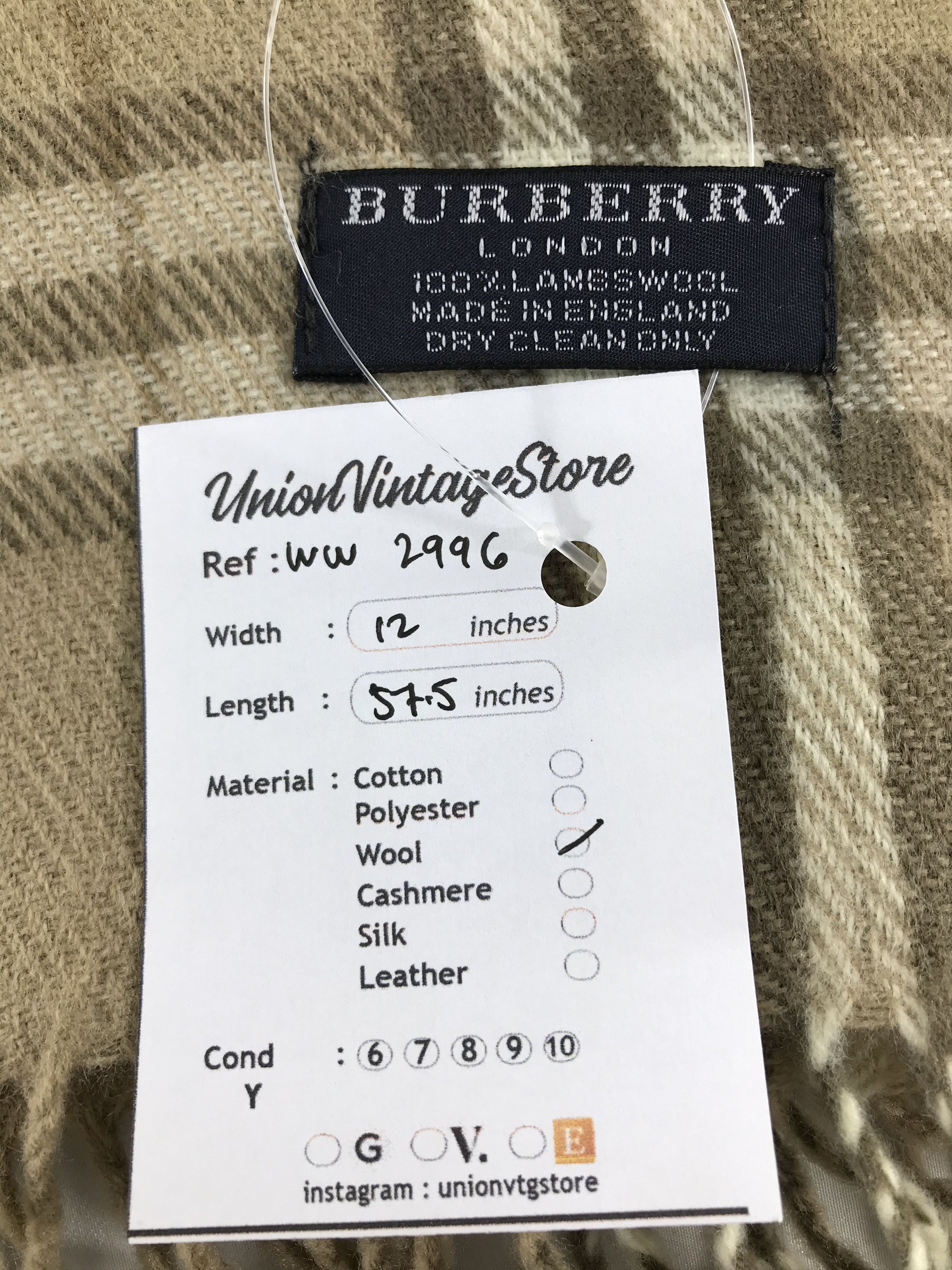Burberry × Vintage Burberry Scarf / Muffler / Neckwear - WW2996 Size ONE SIZE - 4 Thumbnail