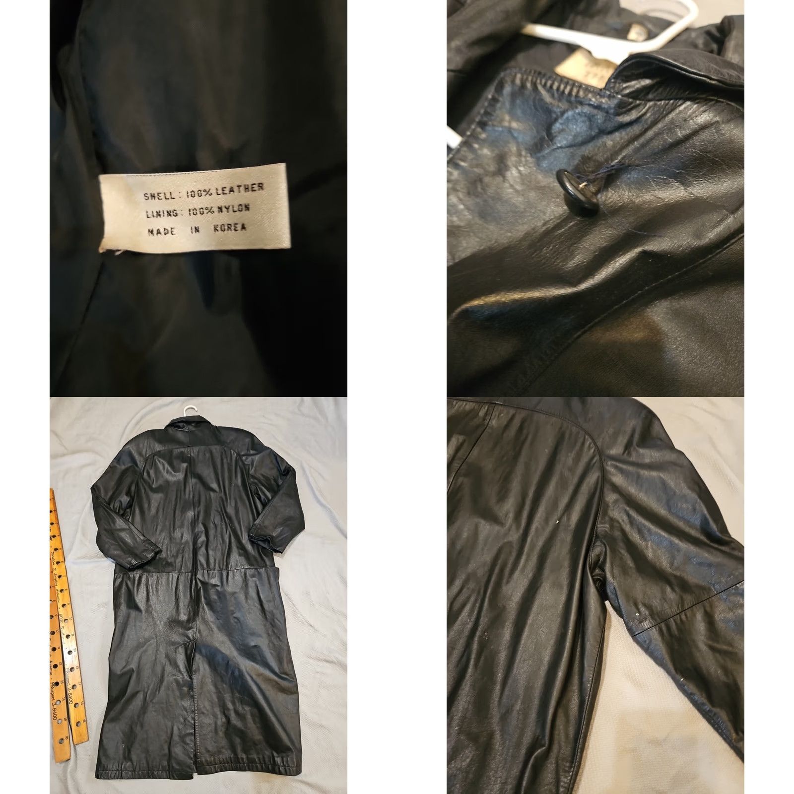 Vintage Vintage Brandon Thomas Jacket Womens Large Long Black Leather Mob Wife Coat Size L / US 10 / IT 46 - 10 Thumbnail