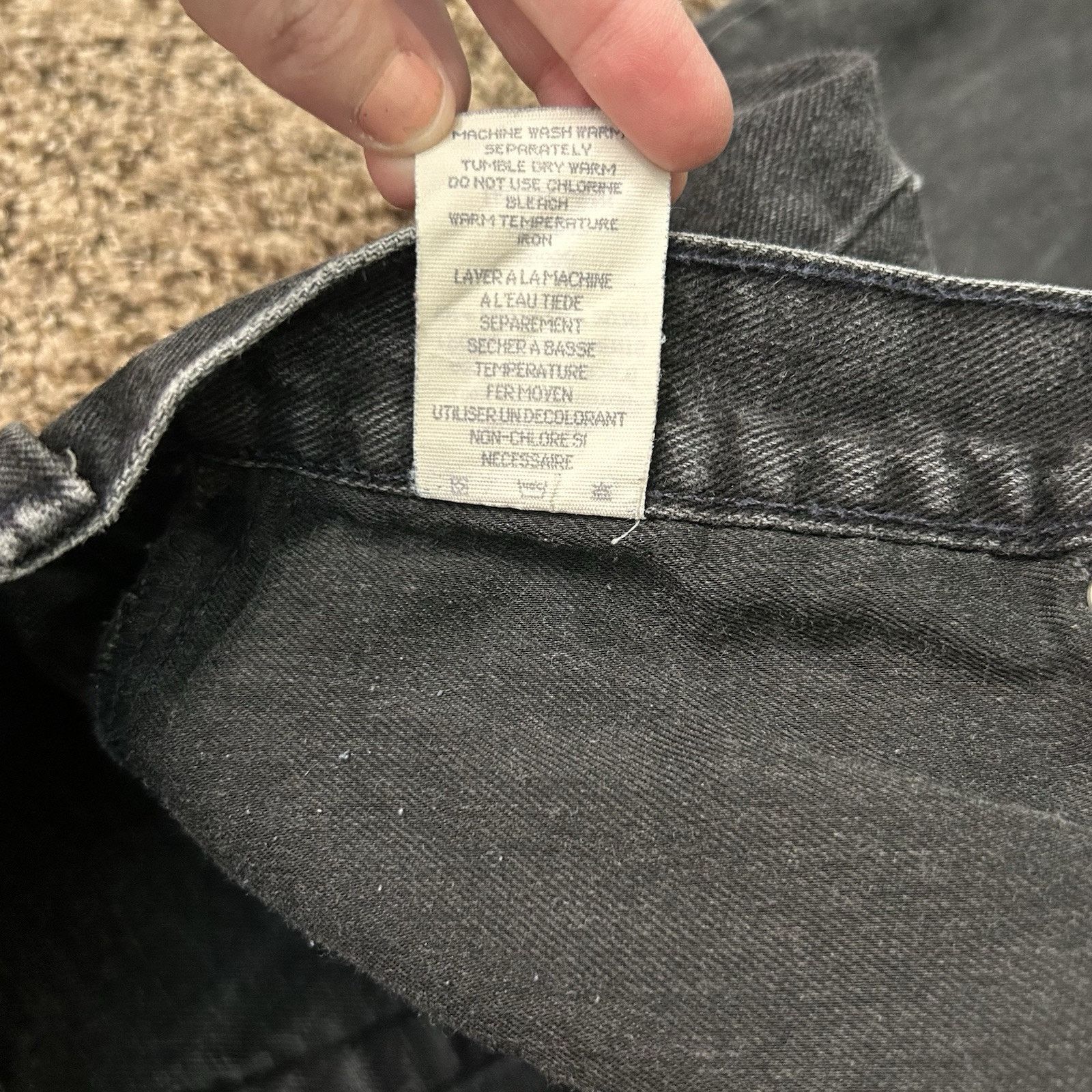Tommy Hilfiger Vintage Tommy Hilfiger Freedom W34 L34 Black 100% Cotton 90s Size US 34 / EU 50 - 8 Thumbnail