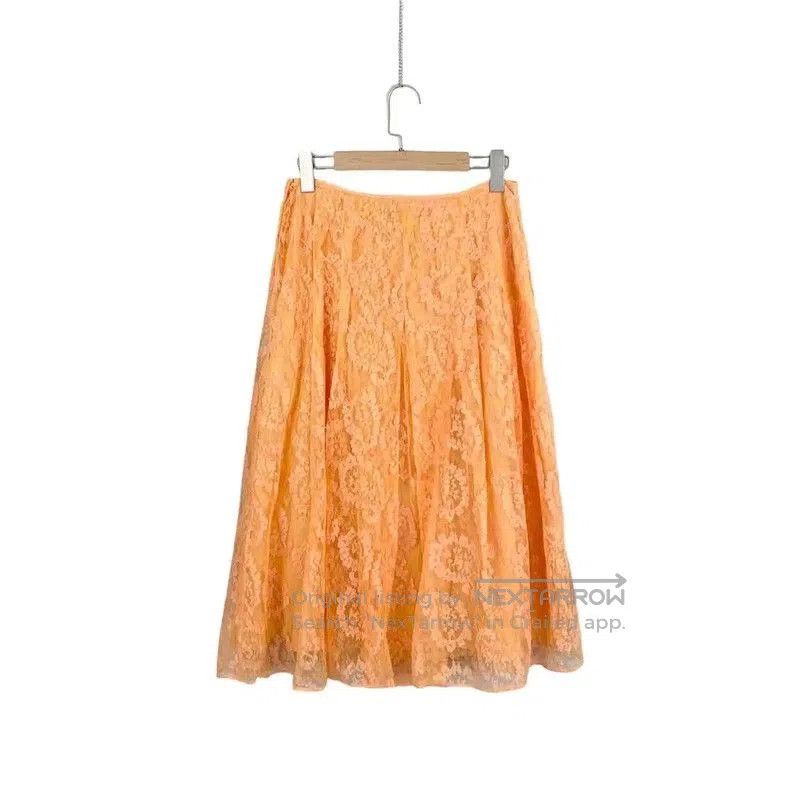 Fendi Fendi Orange Silk A-Line Skirt . Size 26" / US 2 / IT 38 - 2 Thumbnail