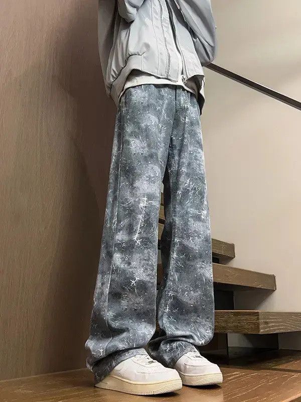 Japanese Brand Retro loose tie dye micro flared jeans Size US 32 / EU 48 - 4 Thumbnail