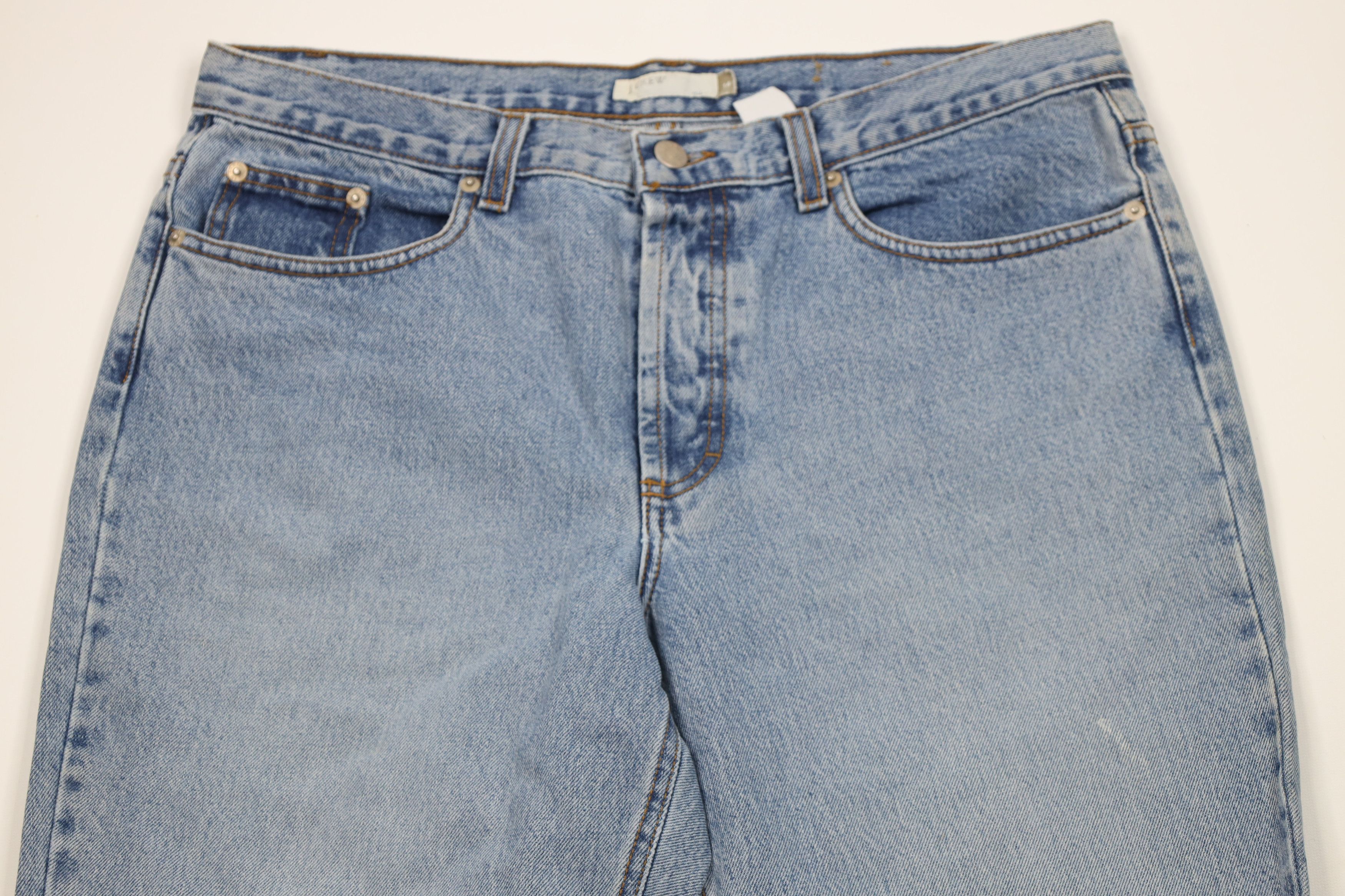 J.Crew Vintage 90s Y2K J Crew Fly Babydoll Flared Wide Leg Jeans Size 36" / US 14 / IT 50 - 2 Thumbnail