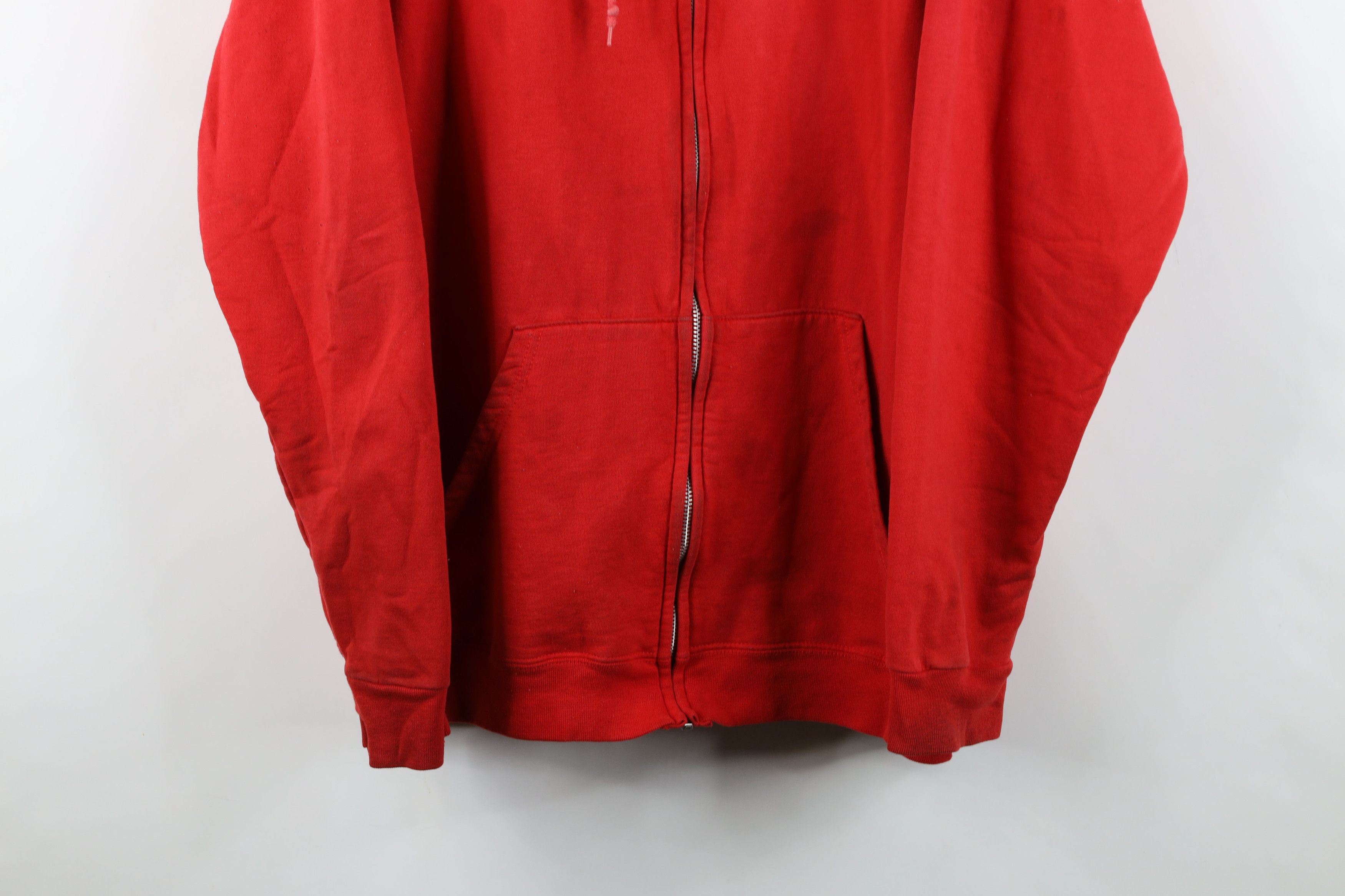 Vintage Vintage 90s Streetwear Blank Full Zip Hoodie Sweatshirt USA Size US XXL / EU 58 / 5 - 3 Thumbnail