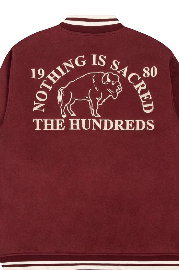 The Hundreds The Hundreds Team Fleece Jacket Burgundy Sz. Medium Size US M / EU 48-50 / 2 - 3 Thumbnail