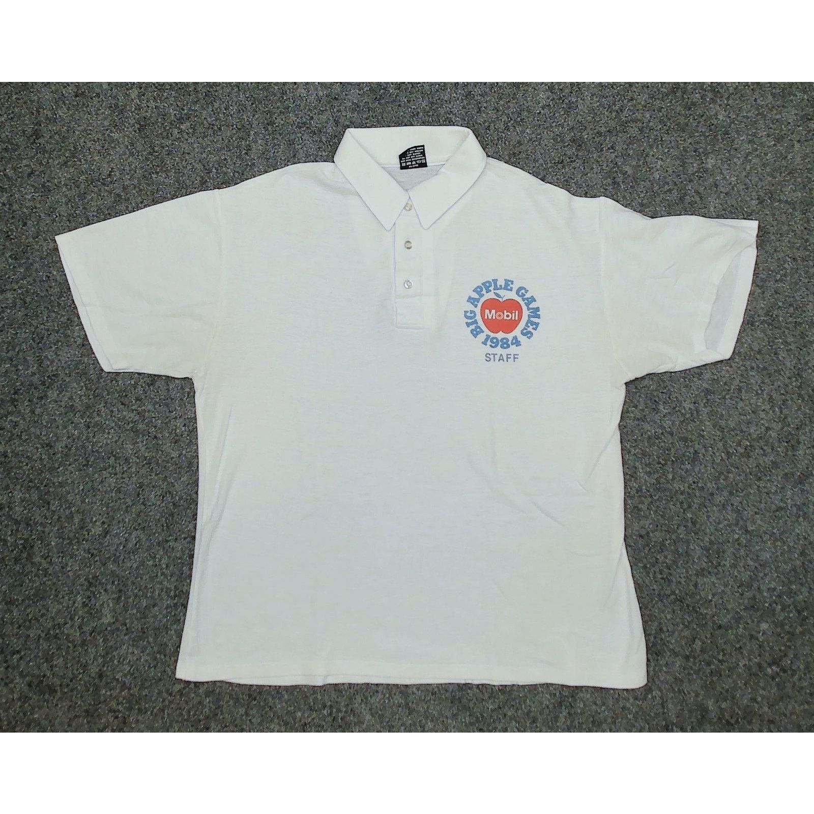 Vintage Screen Stars Vintage 1984 Mobil Oil Boxy Polo Shirt Size US M / EU 48-50 / 2 - 3 Thumbnail