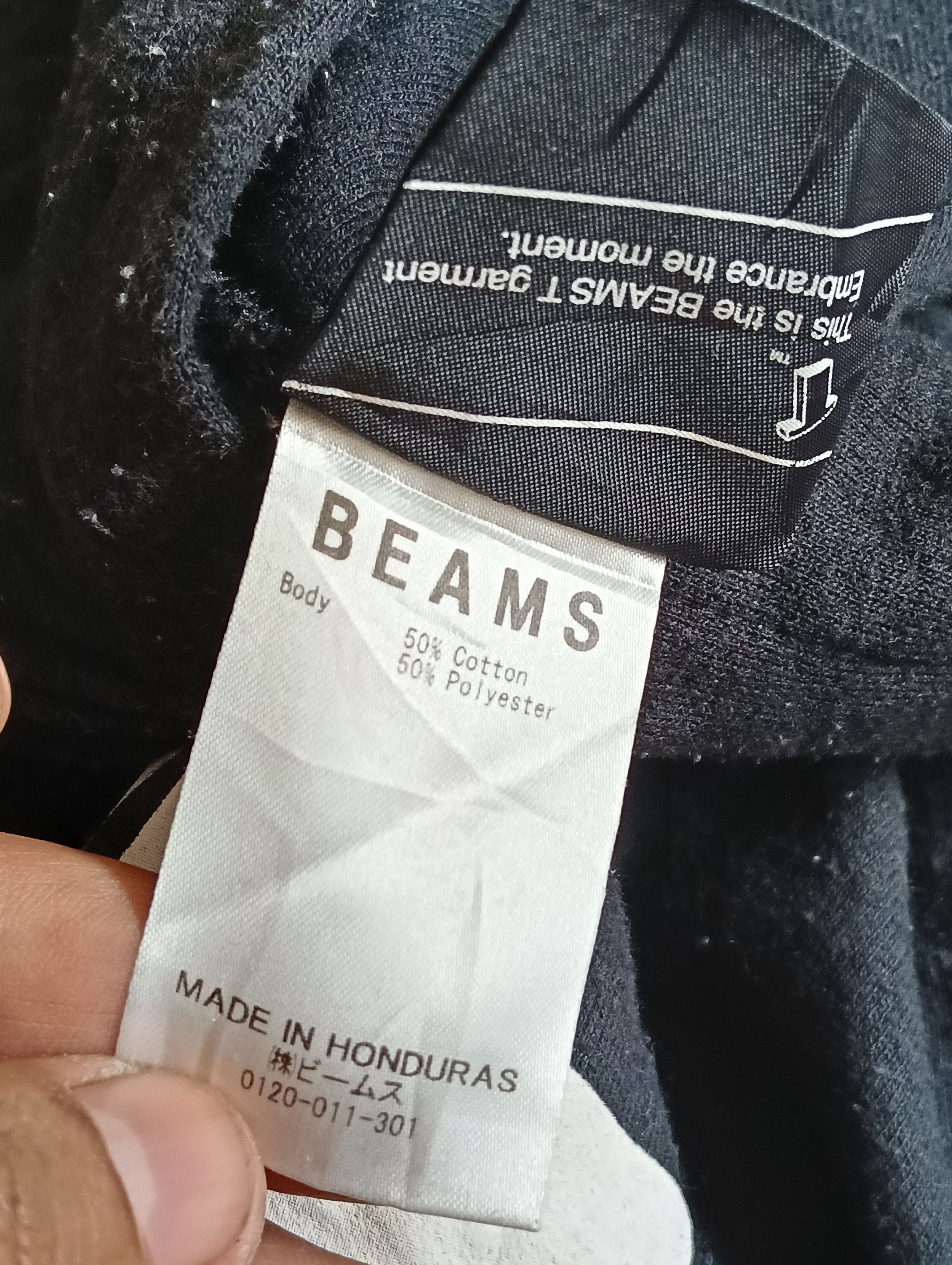 Beams Japan BEAMS Black Pullover Hoodie “Long sleeve” Graphic Print Size US L / EU 52-54 / 3 - 6 Thumbnail