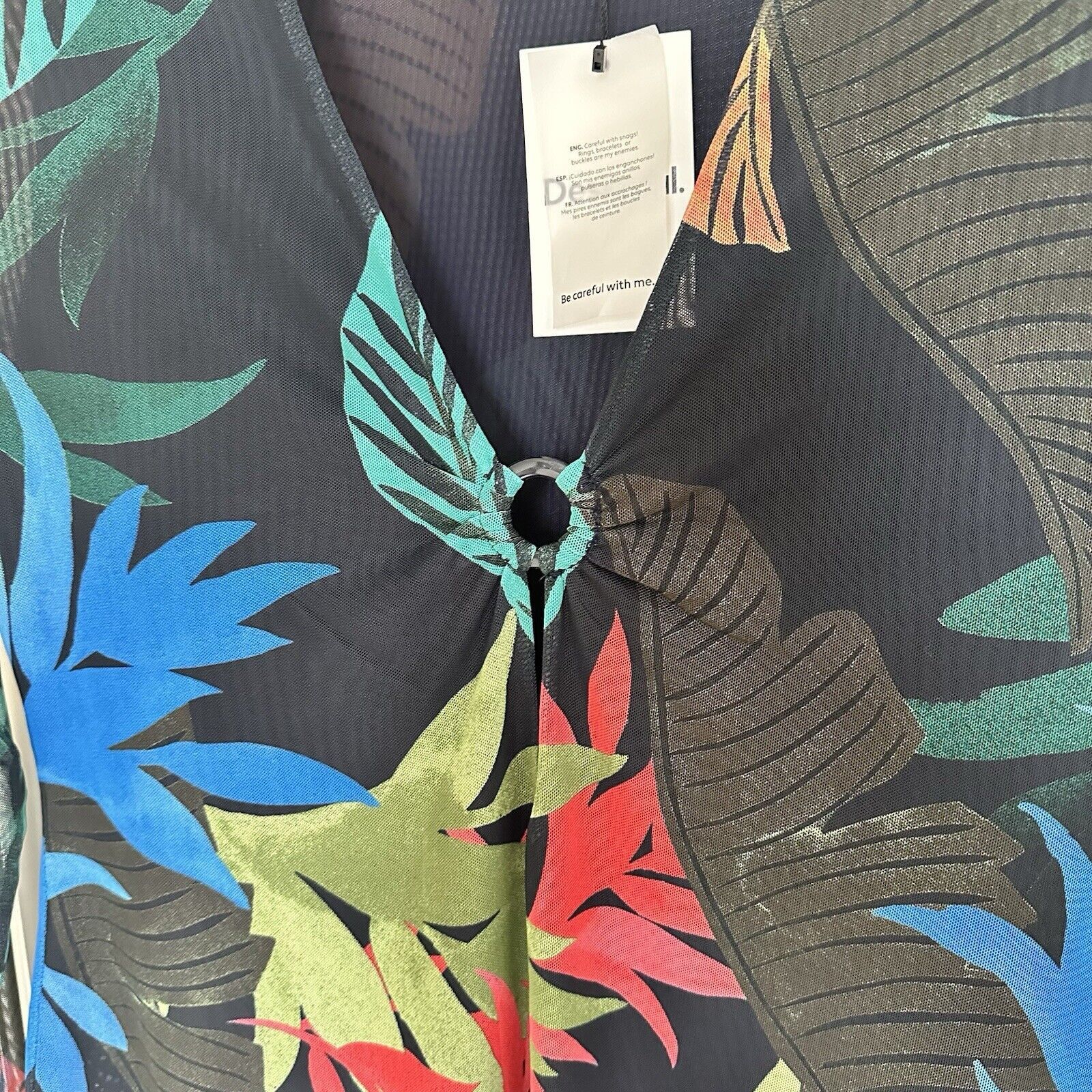 Desigual Desigual Tropical Tulle Long Sleeves Mini Dress Size XL NWT Size XL / US 12-14 / IT 48-50 - 7 Thumbnail