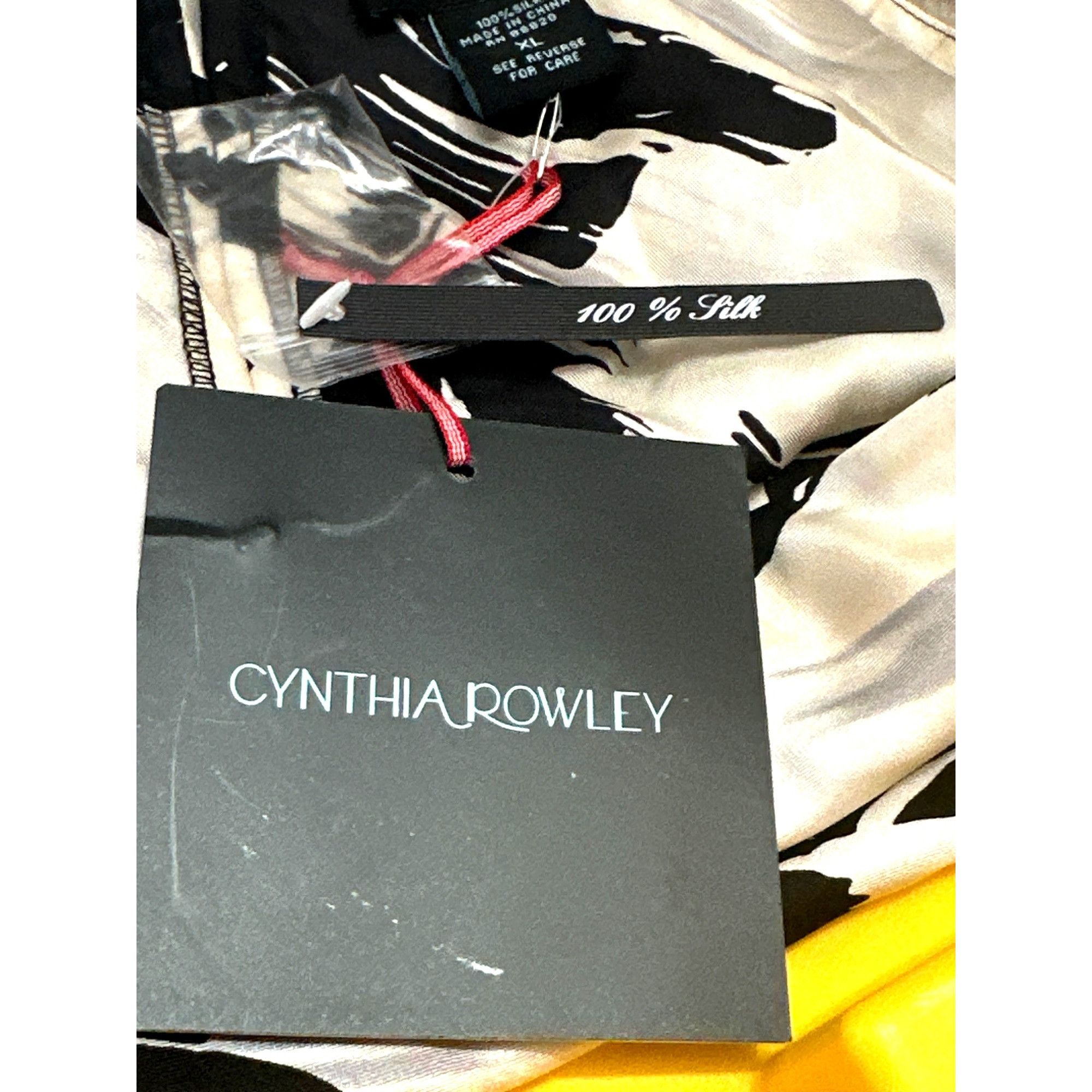 Cynthia Rowley Cynthia Rowley XL Black White Abstract Print Silk Sleeveless Size XL / US 12-14 / IT 48-50 - 9 Thumbnail