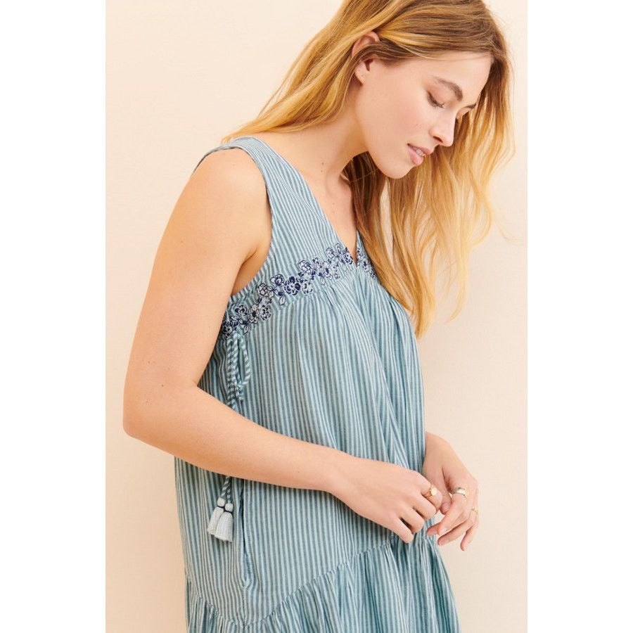 Anthropologie New Anthropologie Aida Floral Embroidered Mini Dress $148 S Size S / US 4 / IT 40 - 2 Thumbnail