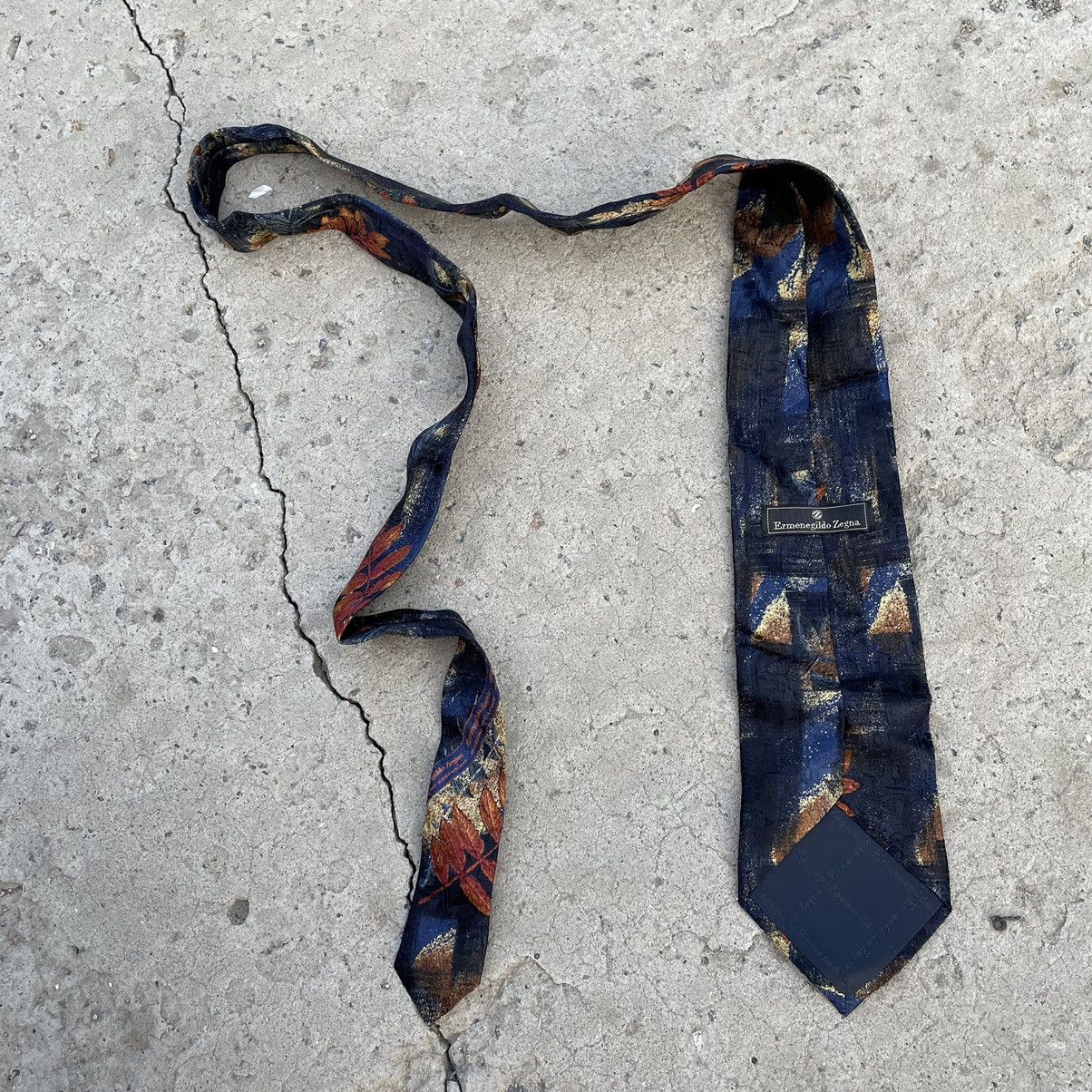 Ermenegildo Zegna Vintage Ermenegildo Zegna Tie Silk Y2K 90s USA Size ONE SIZE - 2 Thumbnail