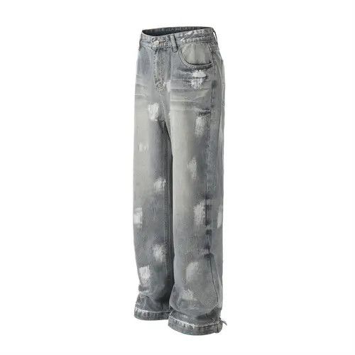 Jean Punk wash ink loose casual ripped jeans y2k Size US 32 / EU 48 - 8 Thumbnail
