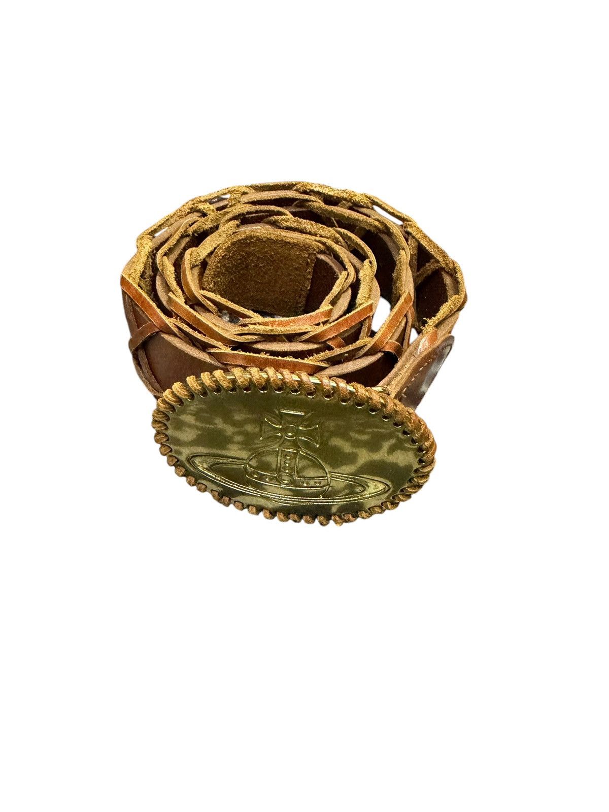 Vivienne Westwood Vivienne Westwood Signature Orb Buckle Leather Belt Size 32 - 1 Thumbnail