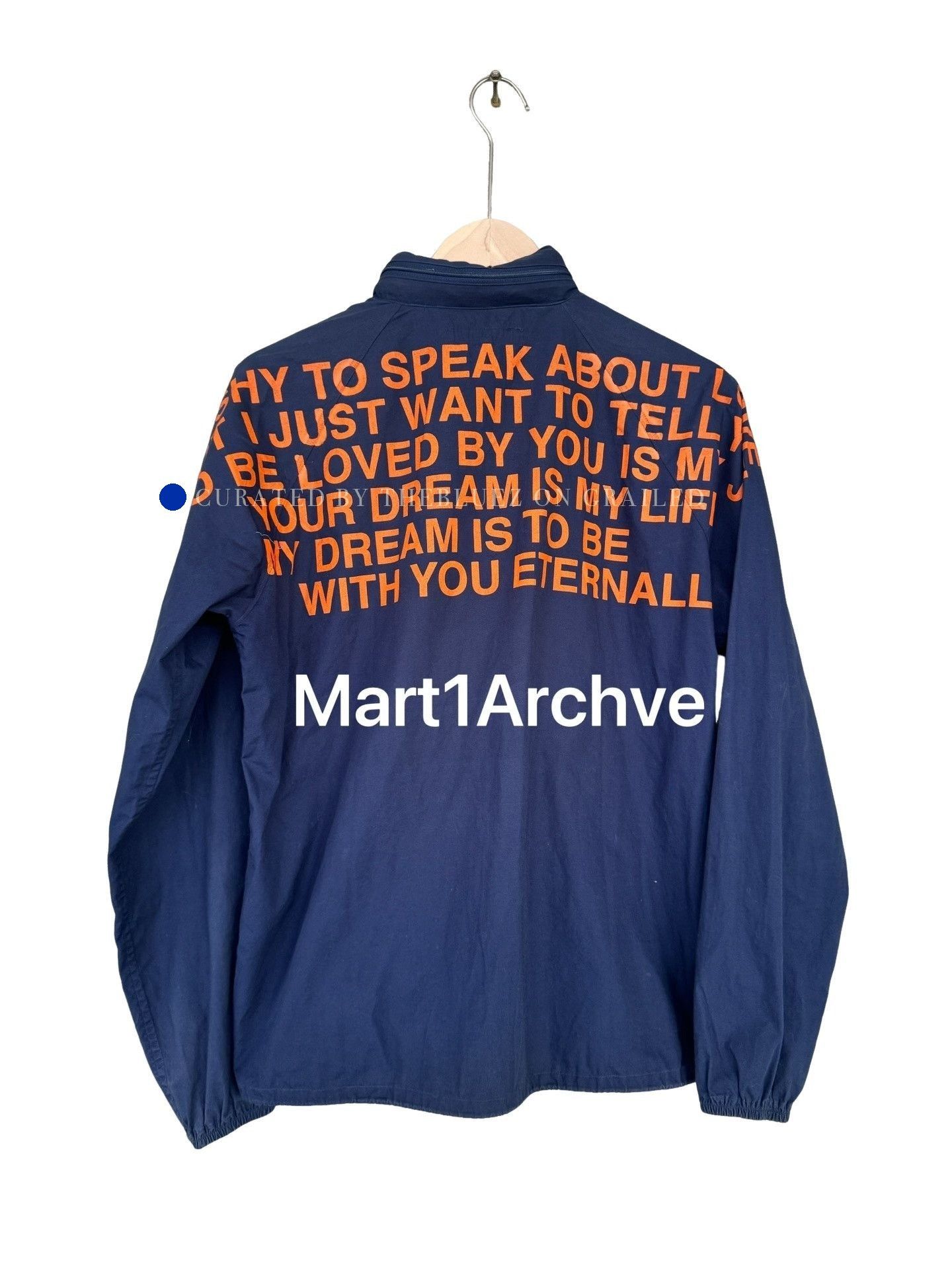 Junya Watanabe Blue Long-Sleeve Jacket with Text Print Size US M / EU 48-50 / 2 - 1 Thumbnail