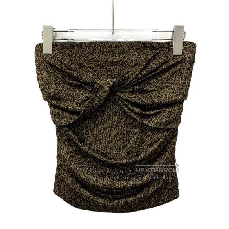 Fendi Fendi Back zip camisole top with full logo lettering Size XS / US 0-2 / IT 36-38 - 1 Thumbnail