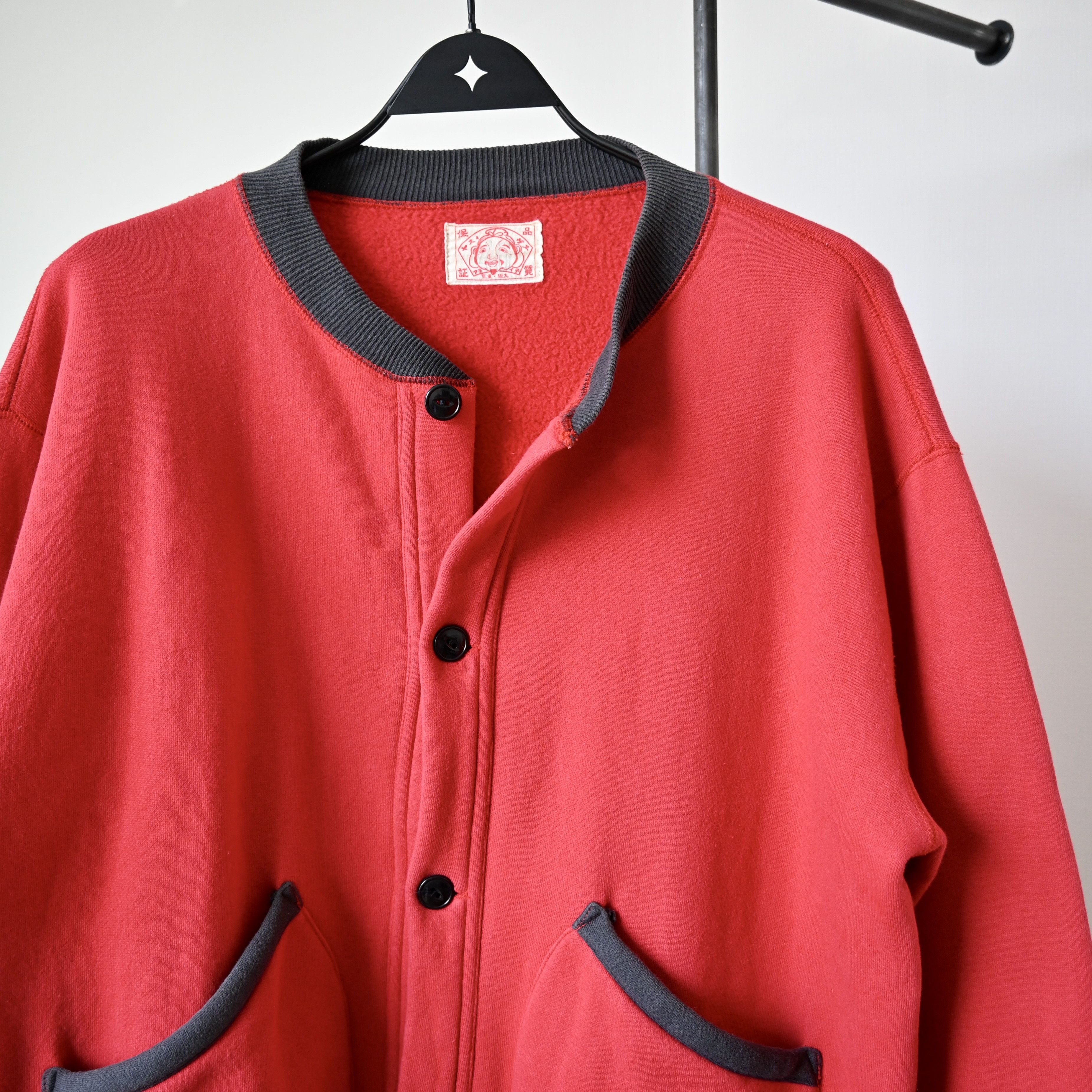 Evisu VTG 2000s EVISU button up sweatshirt red x sumikuro gray Size US L / EU 52-54 / 3 - 6 Thumbnail
