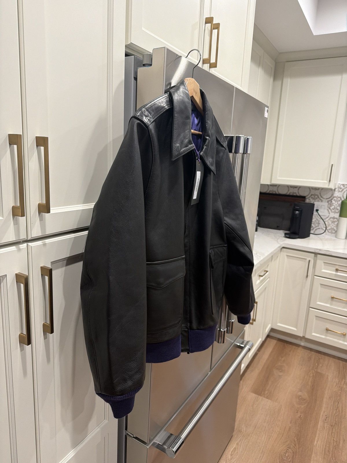 Needles Needles A-2 Jacket Cowhide Leather Jacket Black L size Kith Size US L / EU 52-54 / 3 - 3 Thumbnail