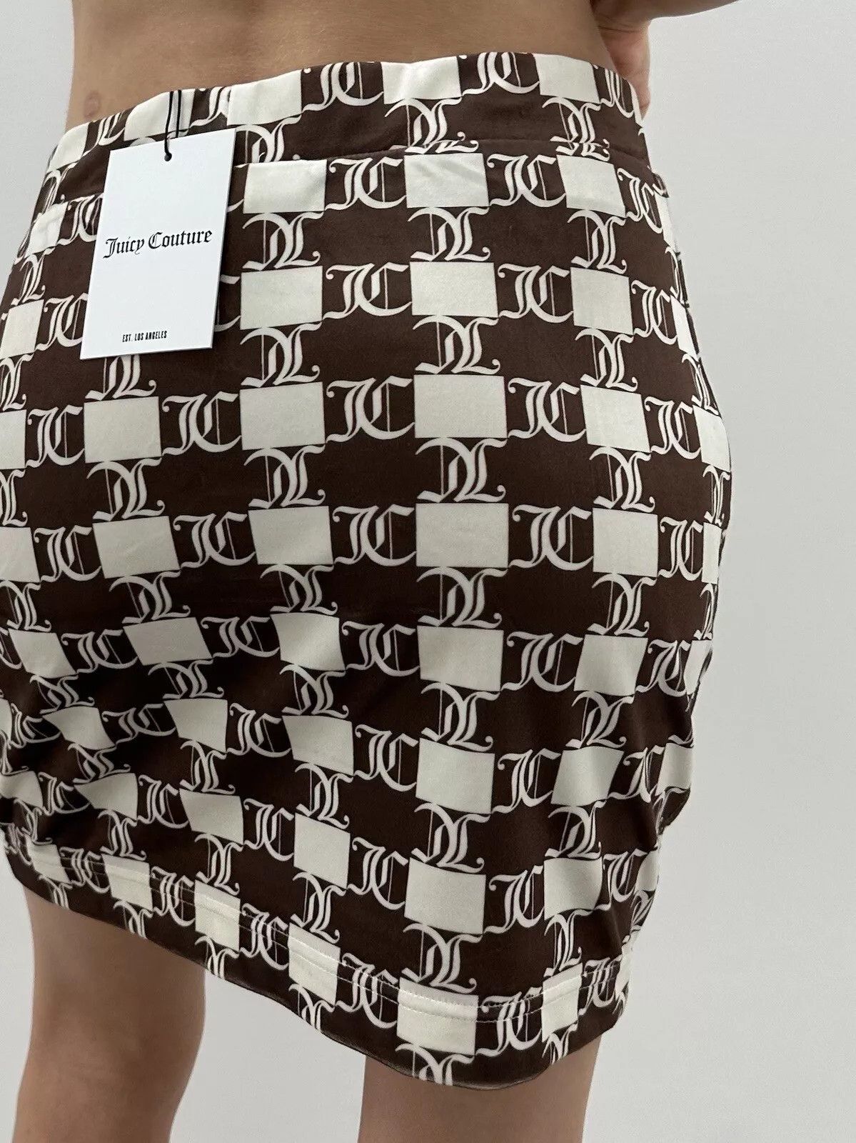 Juicy Couture NEW Juicy Couture Monogram Velour Velvet Skirt Size 30" / US 8 / IT 44 - 5 Thumbnail